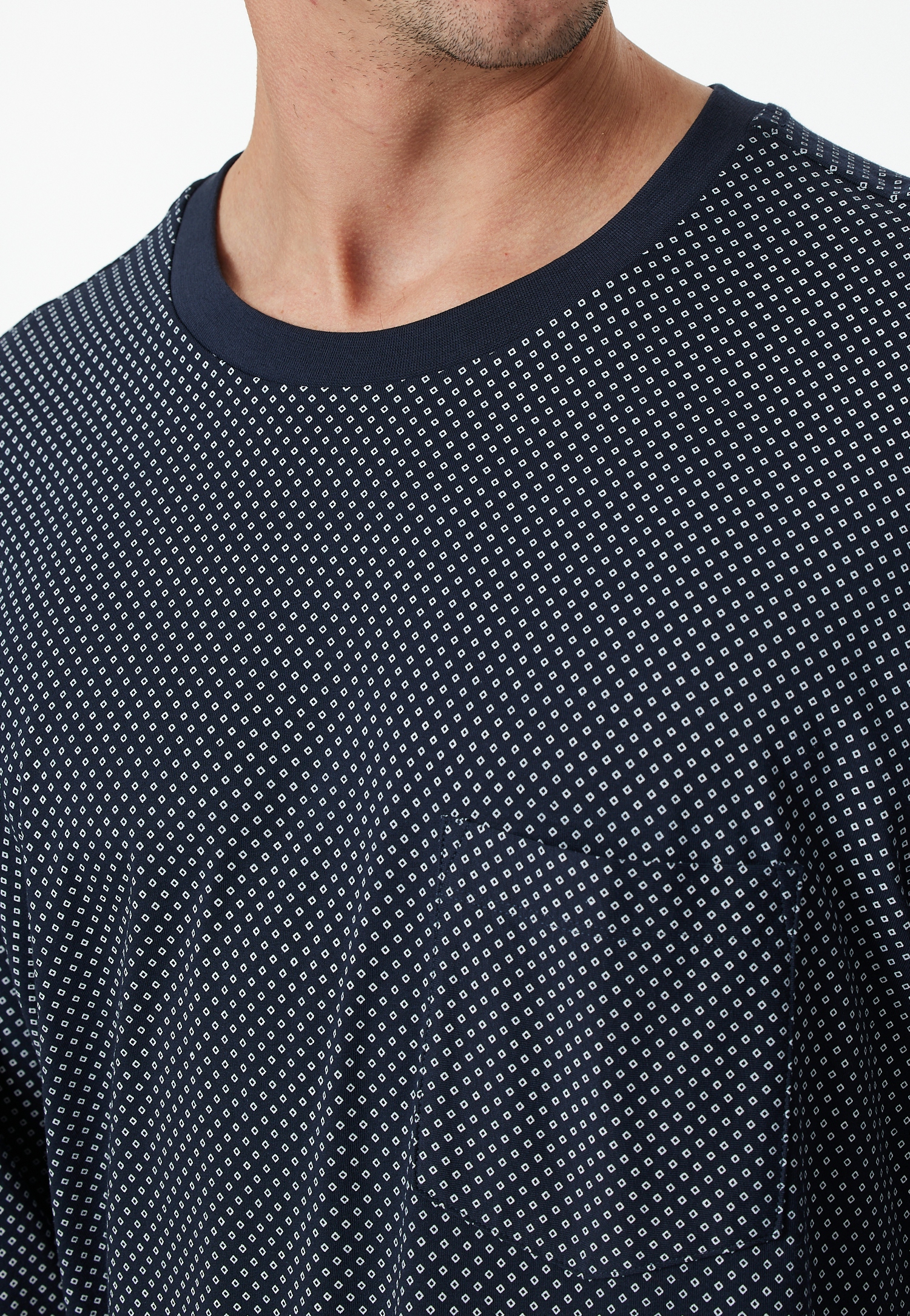 langer Herren-Schlafanzug aus Single-Jersey