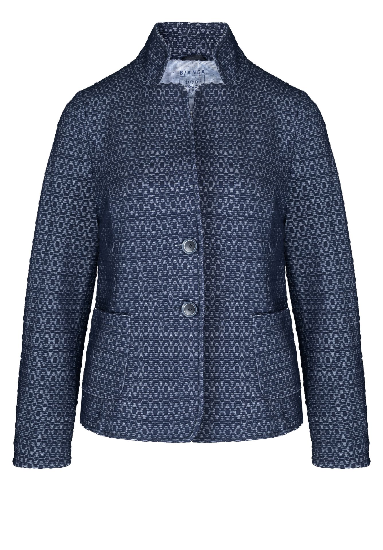 Kurzblazer "JOALINA" aus Struktur-Jersey mit Viskose-Anteil