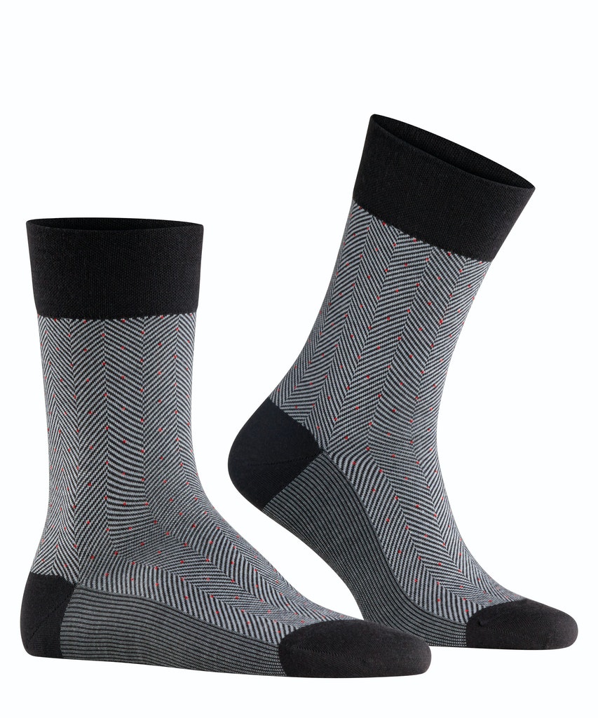 Woll-Socke "Sensitive Herringbone" ohne Gummidruck