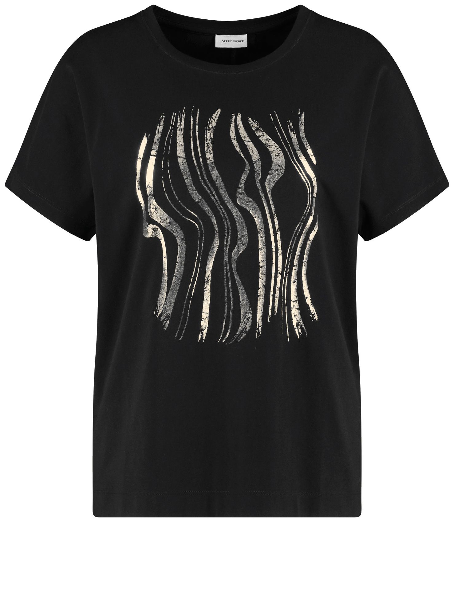 T-Shirt mit metallischem Frontprint