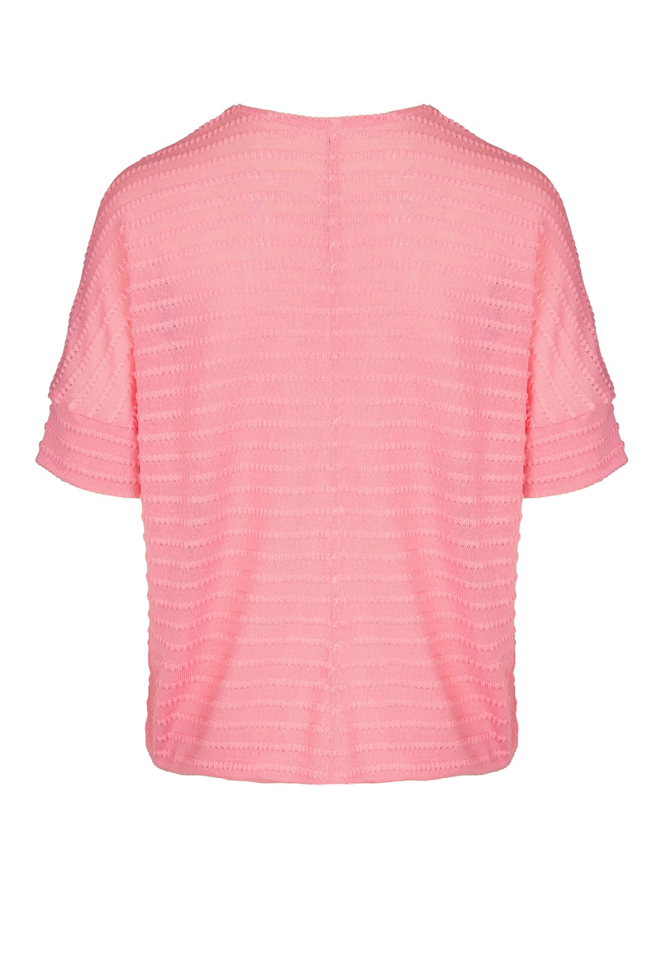 legeres T-Shirt "JULIE" mit luftigem Wirkmuster aus Viskose