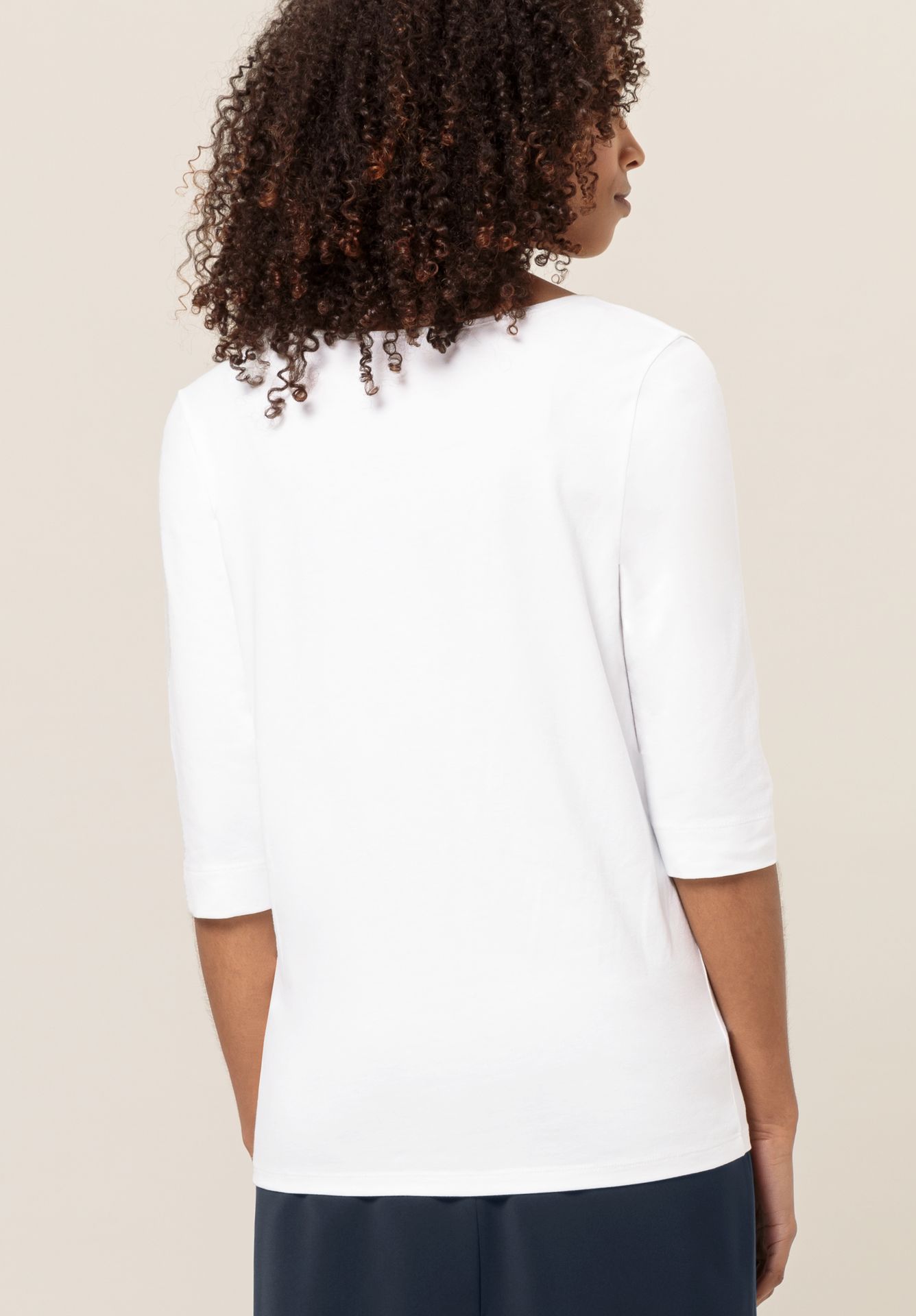 uni Basic-T-Shirt "DIELLA" aus Baumwoll-Modal-Mix