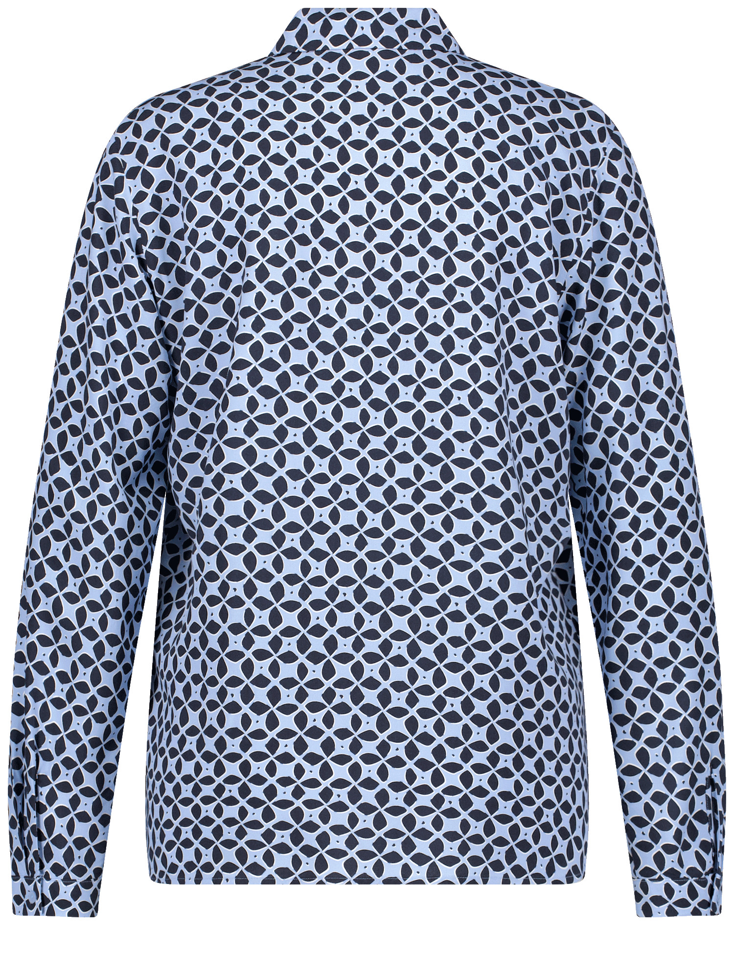 gemusterte Hemdbluse aus reiner Viskose