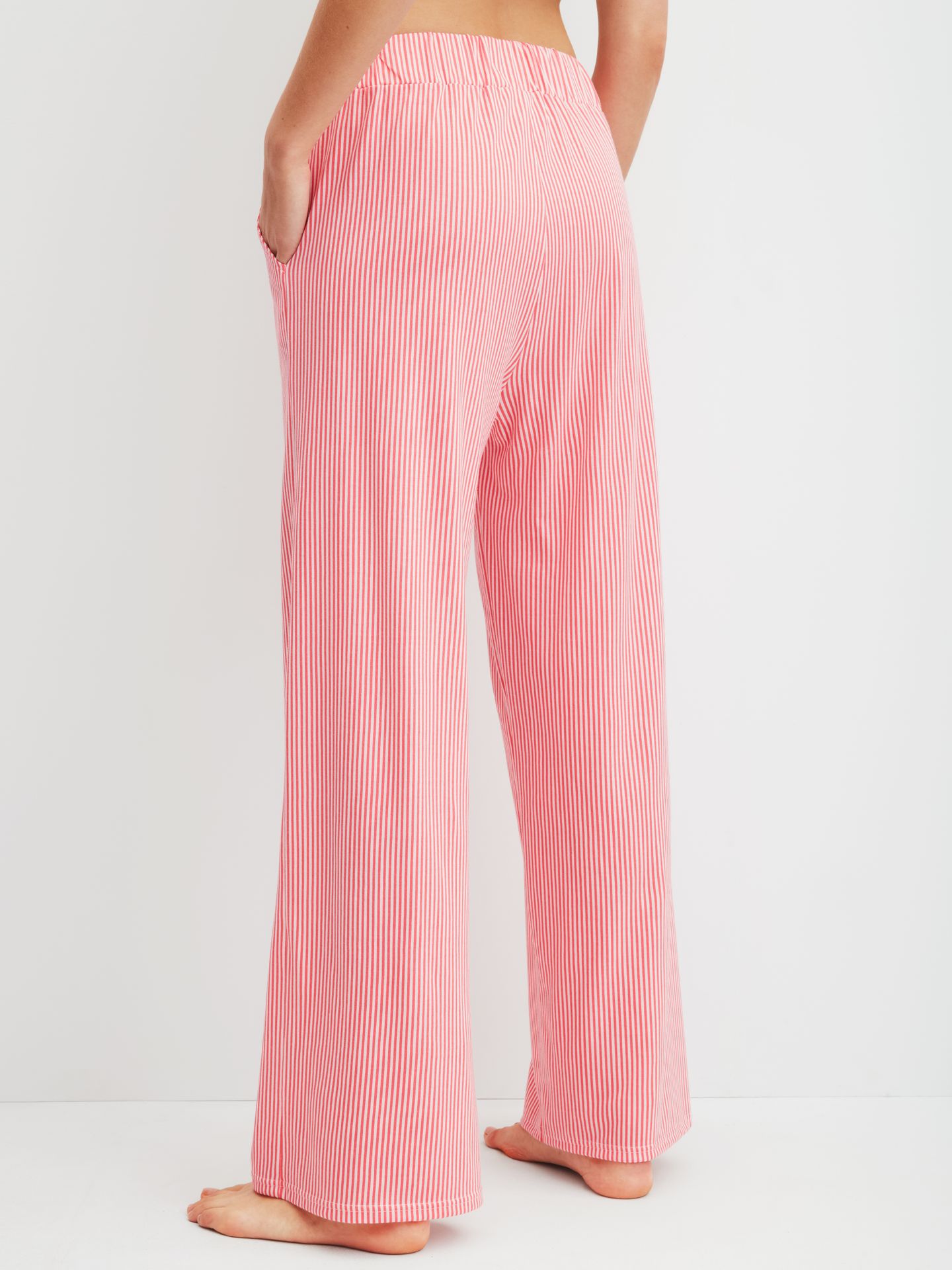 lange Damen-Sleepwear-Hose mit Streifenmuster aus  Baumwoll-Modal