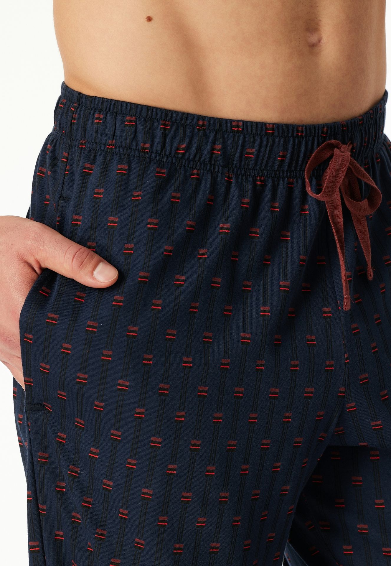gestreifte Nightwear-Hose lang