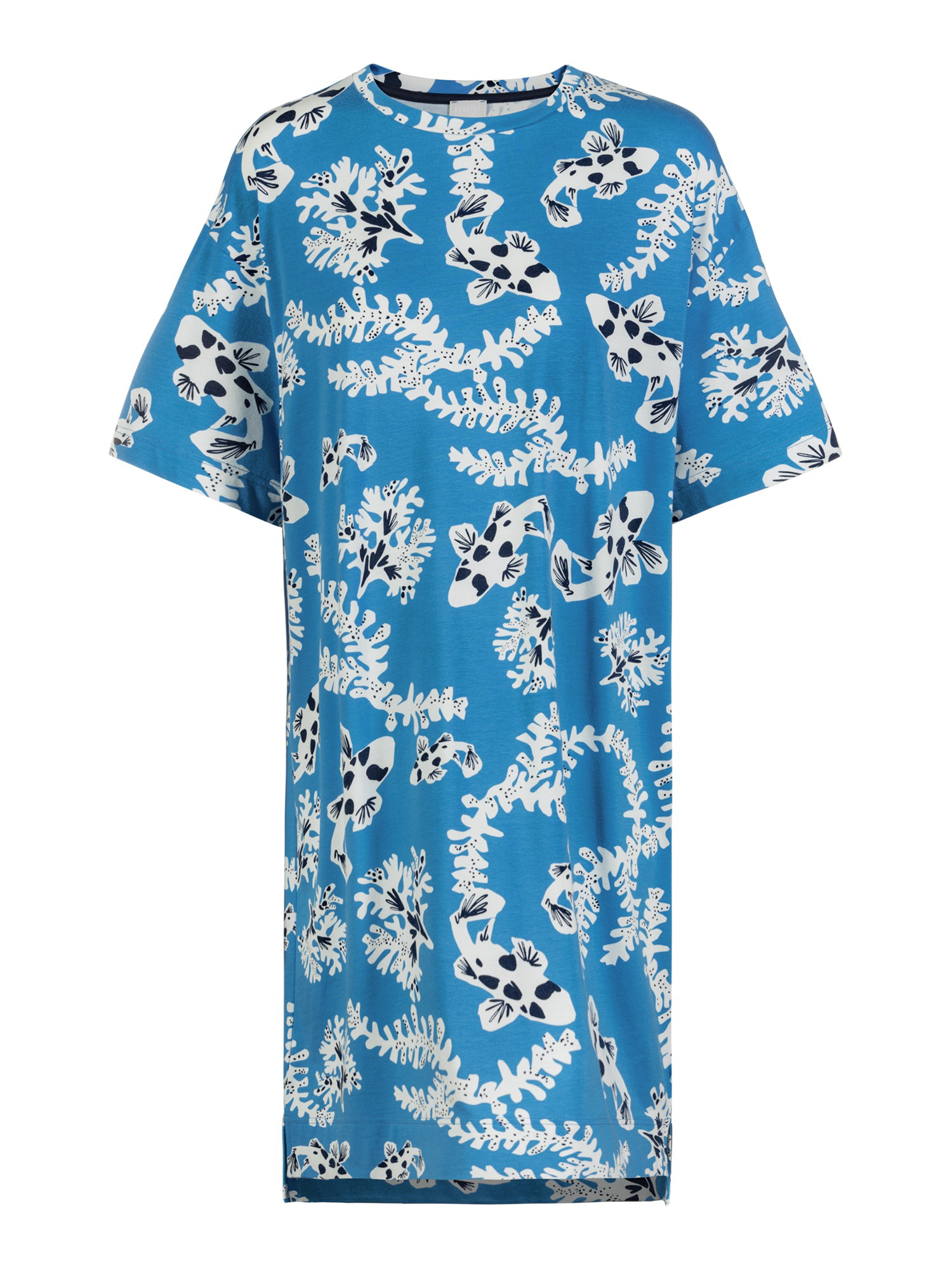 Damen-Sleepshirt mit  Allover-Print aus Baumwoll-Modal-Jersey und 1/2 Arm
