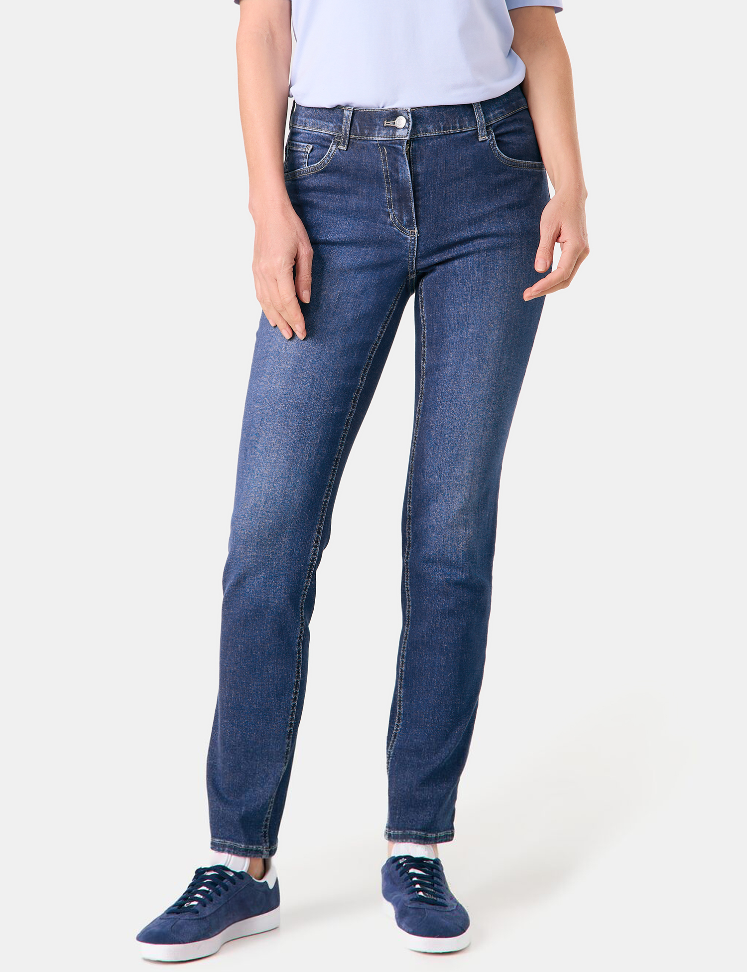 5-Pocket Jeans ALIS꞉SA SLIM STRAIGHT Kurzgröße