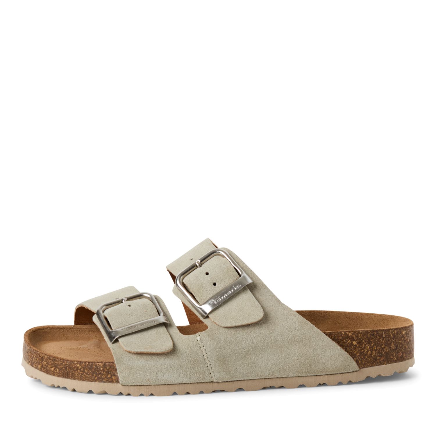 Da.-Pantolette im Birkenstock-Look aus echtem Leder