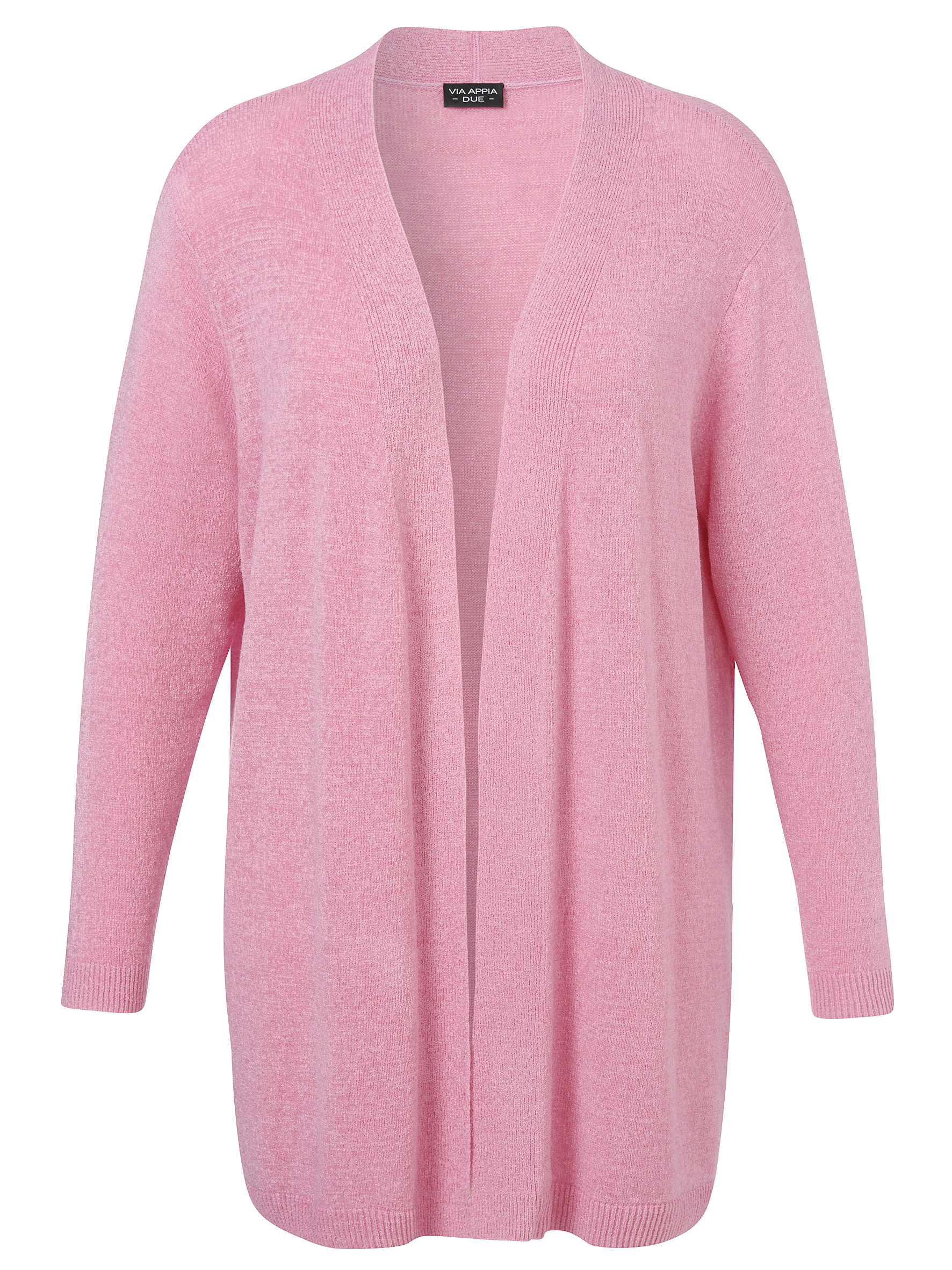 lange offene Jacke aus Kuschel-Strick