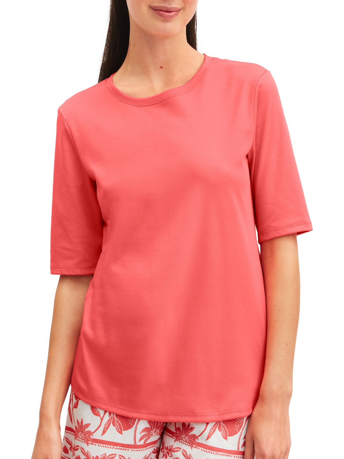uni Damen-Night-T-Shirt aus reinem Baumwoll-Jersey