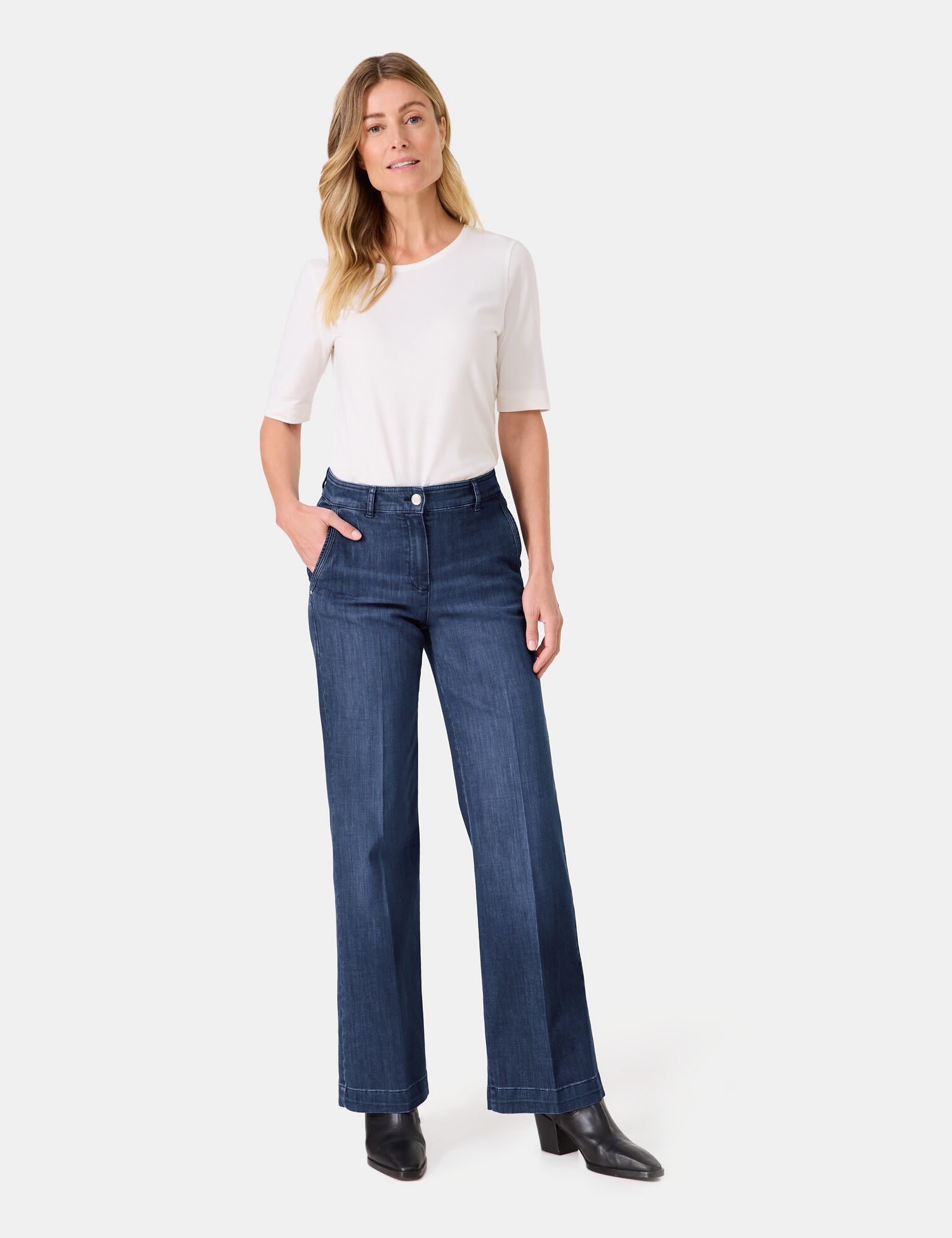 Jeans Wide Leg mit Stretchkomfort