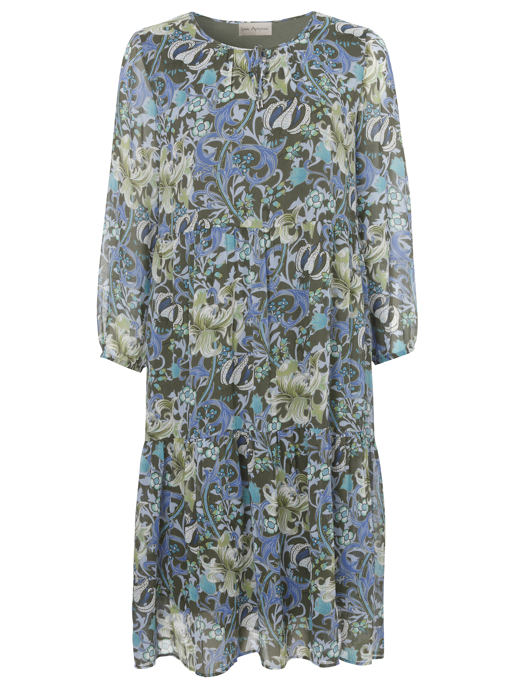 Kaskaden-Kleid mit  floralem Print