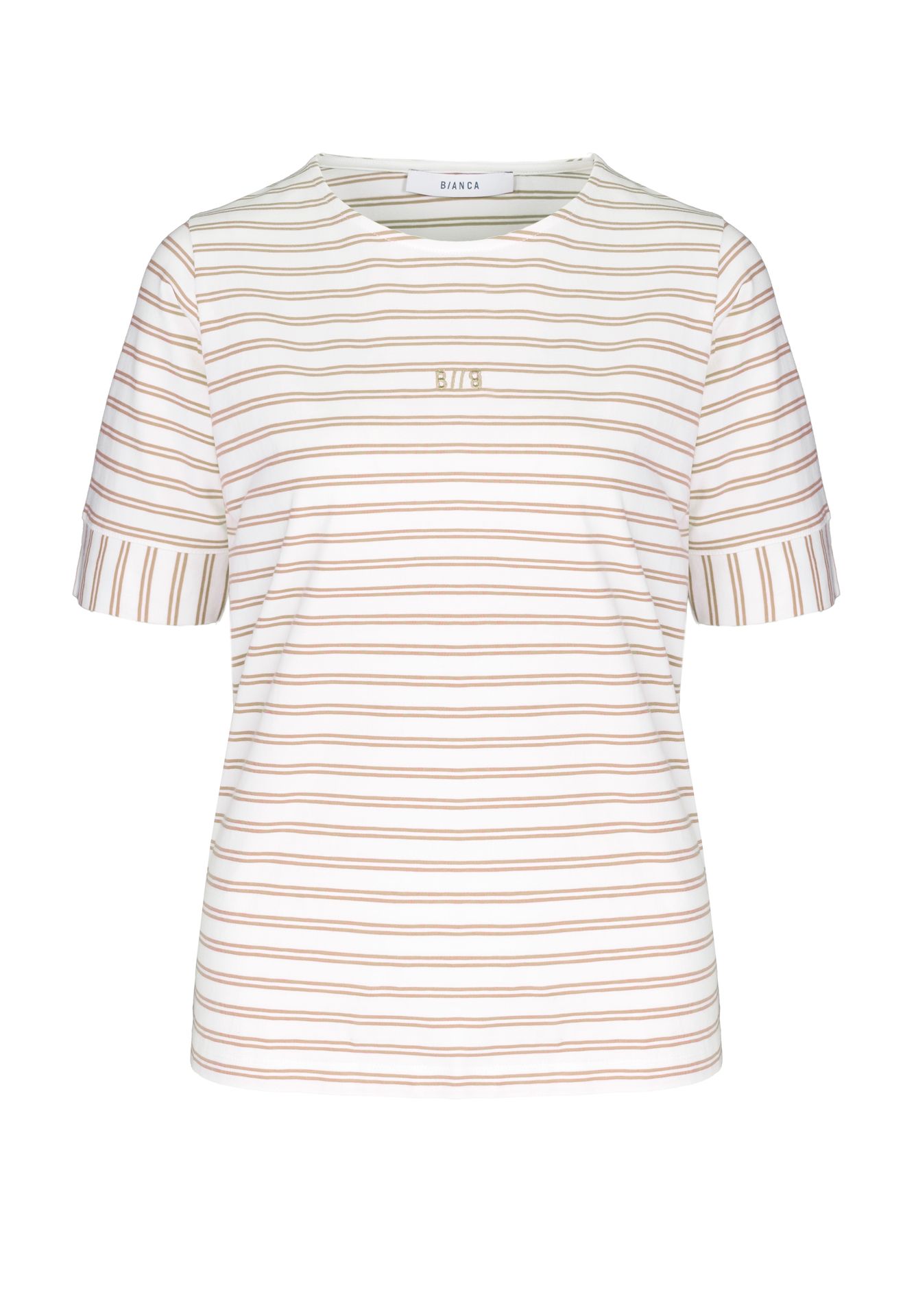 T-Shirt "DINIA" mit modischem Ringel-Dessin aus Baumwoll-Jersey