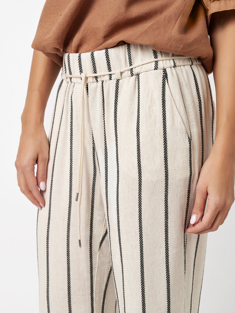 Leinen-Schlupfhose "Pia Wide Chic 7/8"