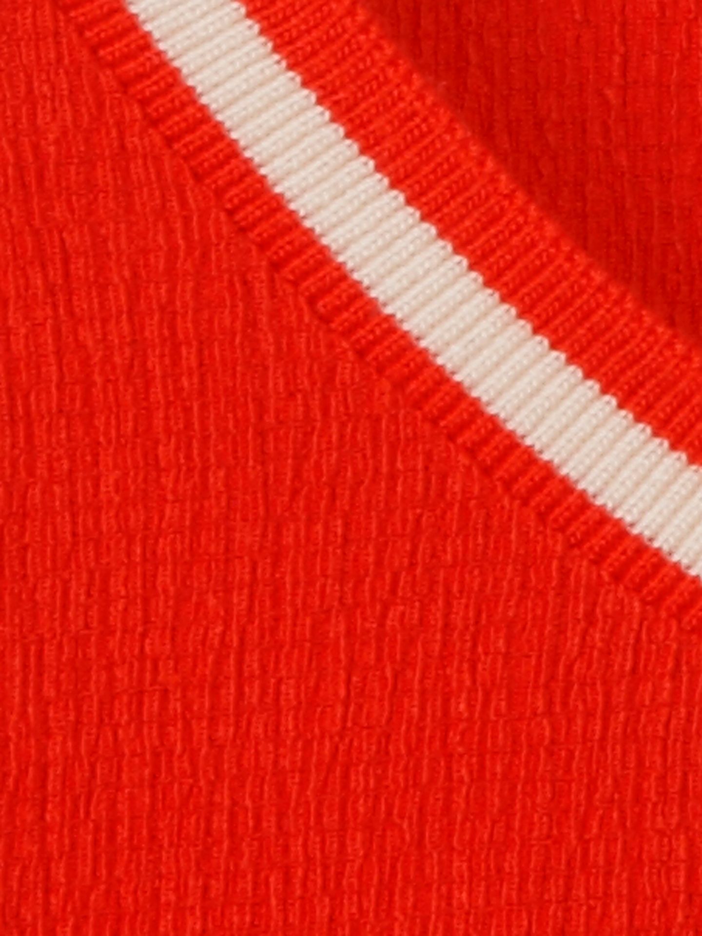 pflegeleichtes Blusenshirt in uni mit Strickpaspel am Hals