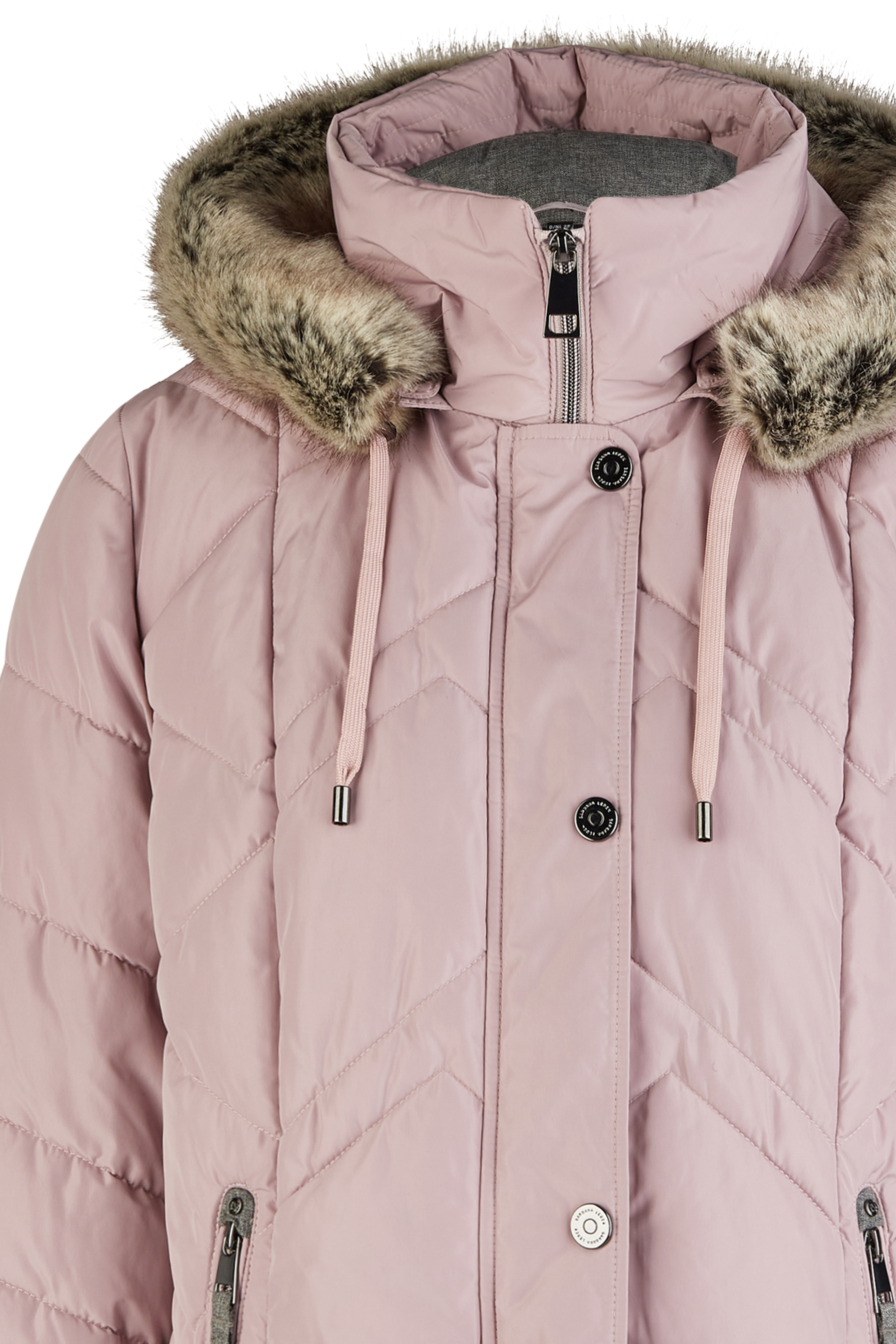warme Stepp-Jacke mit Kapuze und Webpelz