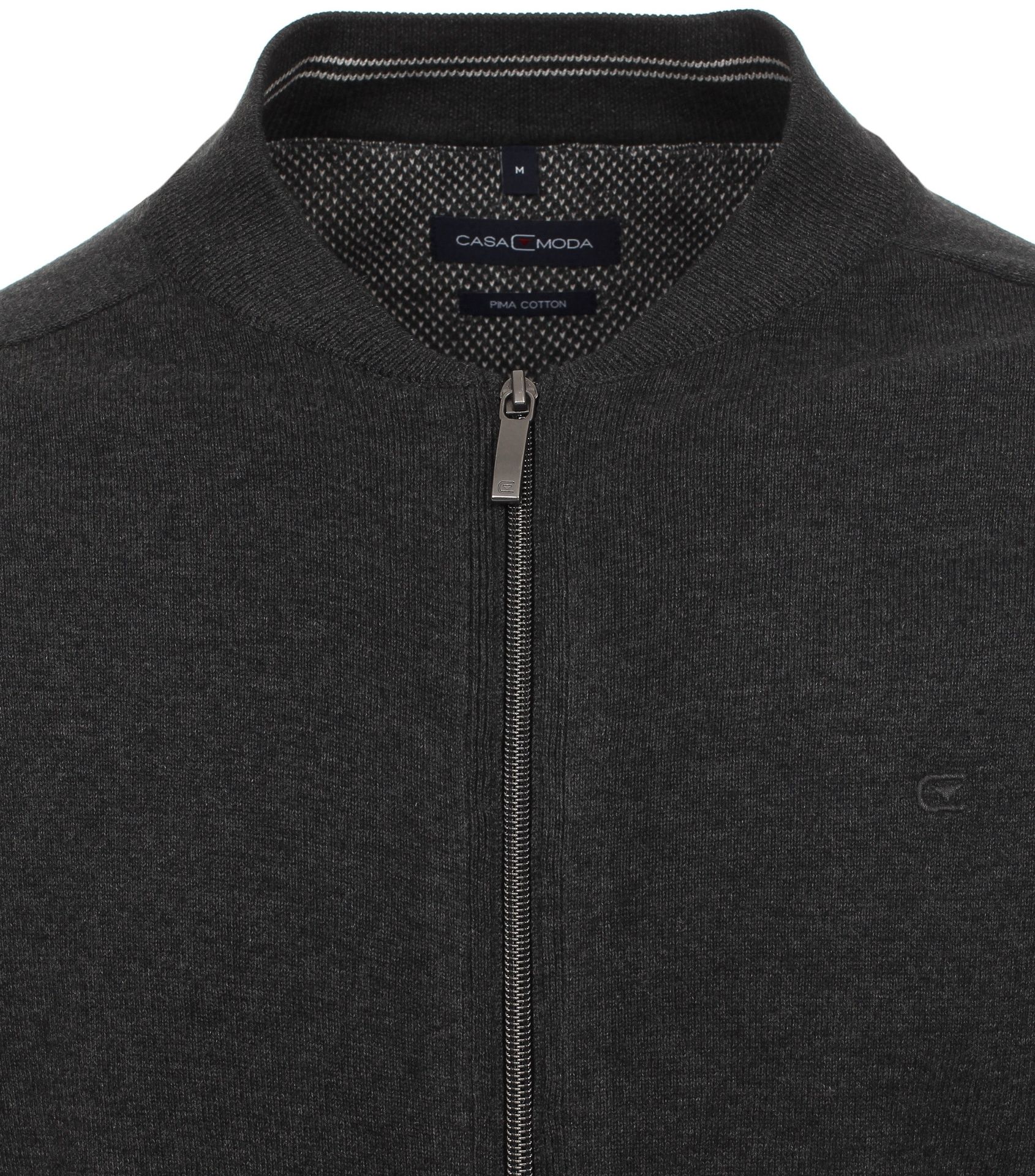 Strickjacke mit Reißverschluß uni