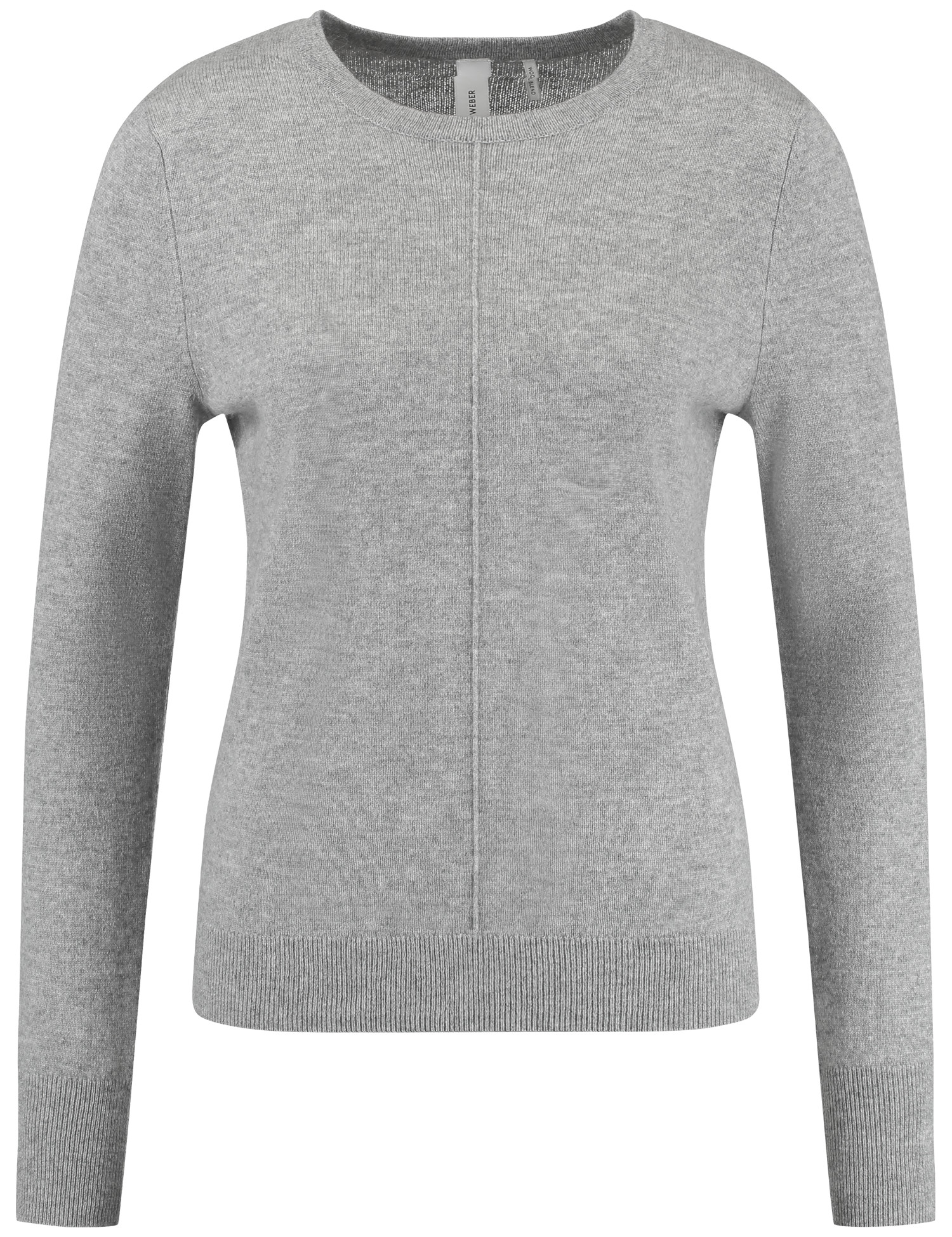 schlichter kurzer Woll-Pullover mit Cashmere-Anteil