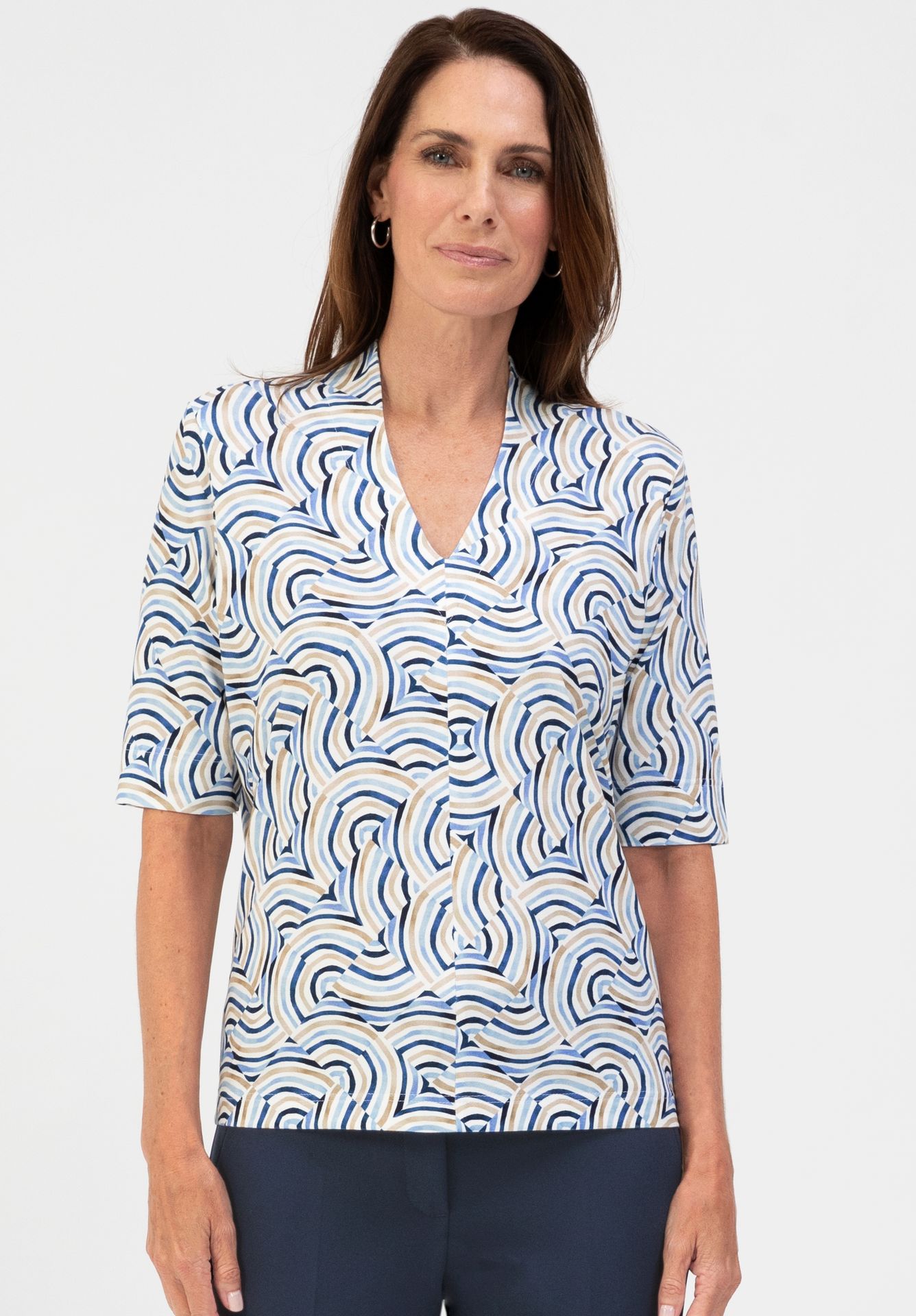 feminines Print-T-Shirt "KAYLA" aus Viskose-Jersey