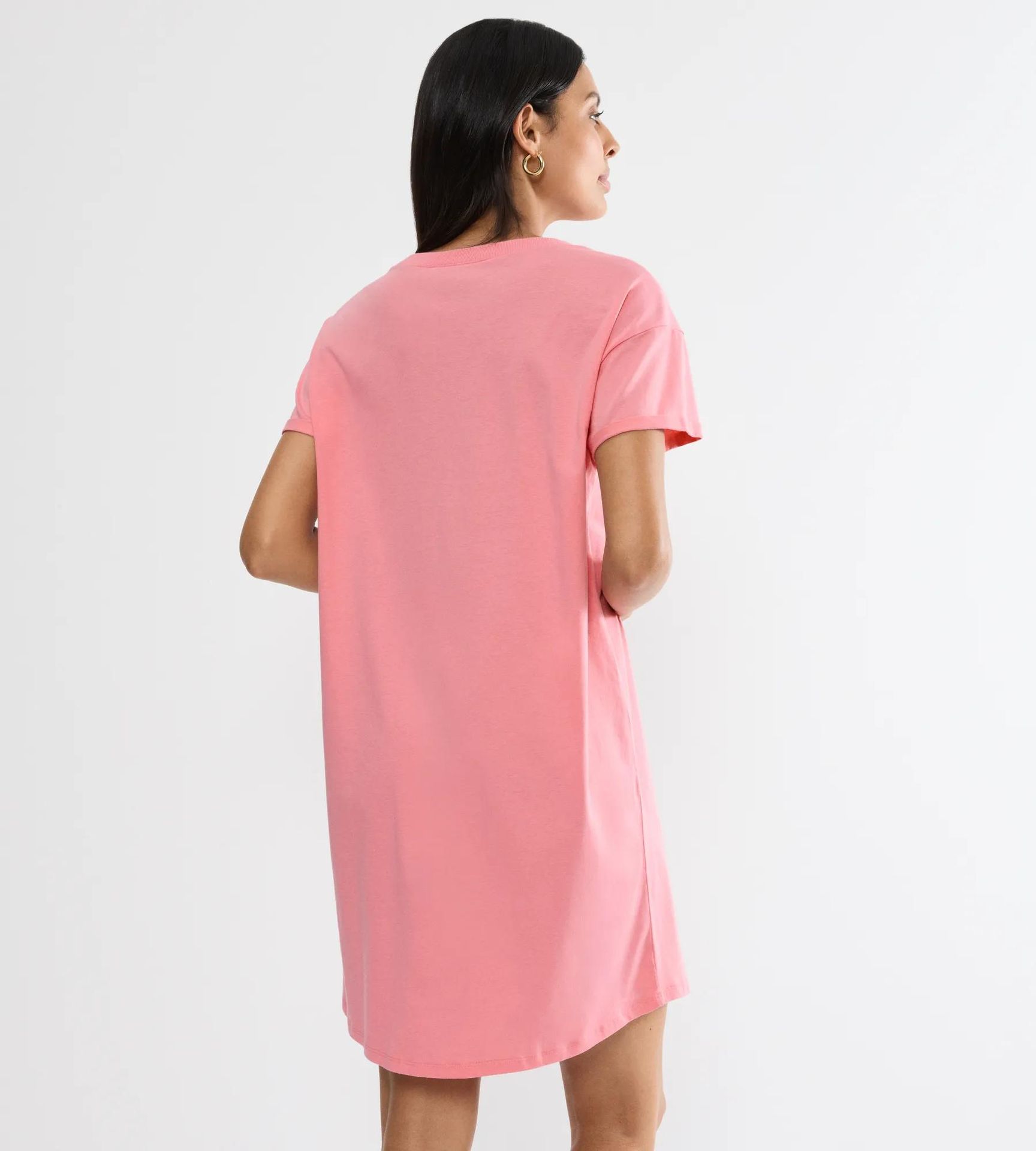 Sleepshirt mit Motiv-Brusttasche aus reinem Baumwoll-Jersey