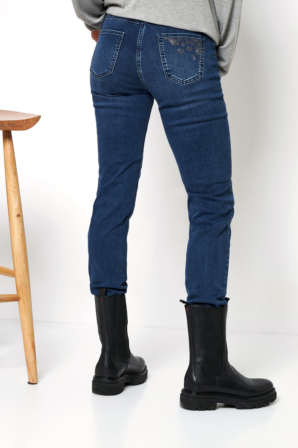 Damen-Jeans "Perfect Shape Skinny" aus Satin Touch Denim