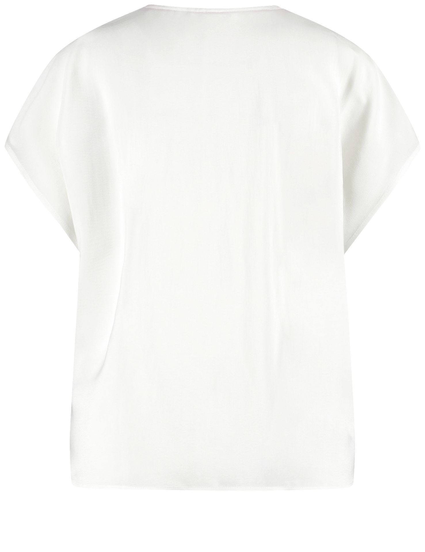 uni Blusenshirt mit aufspringender Falte aus reiner Viskose