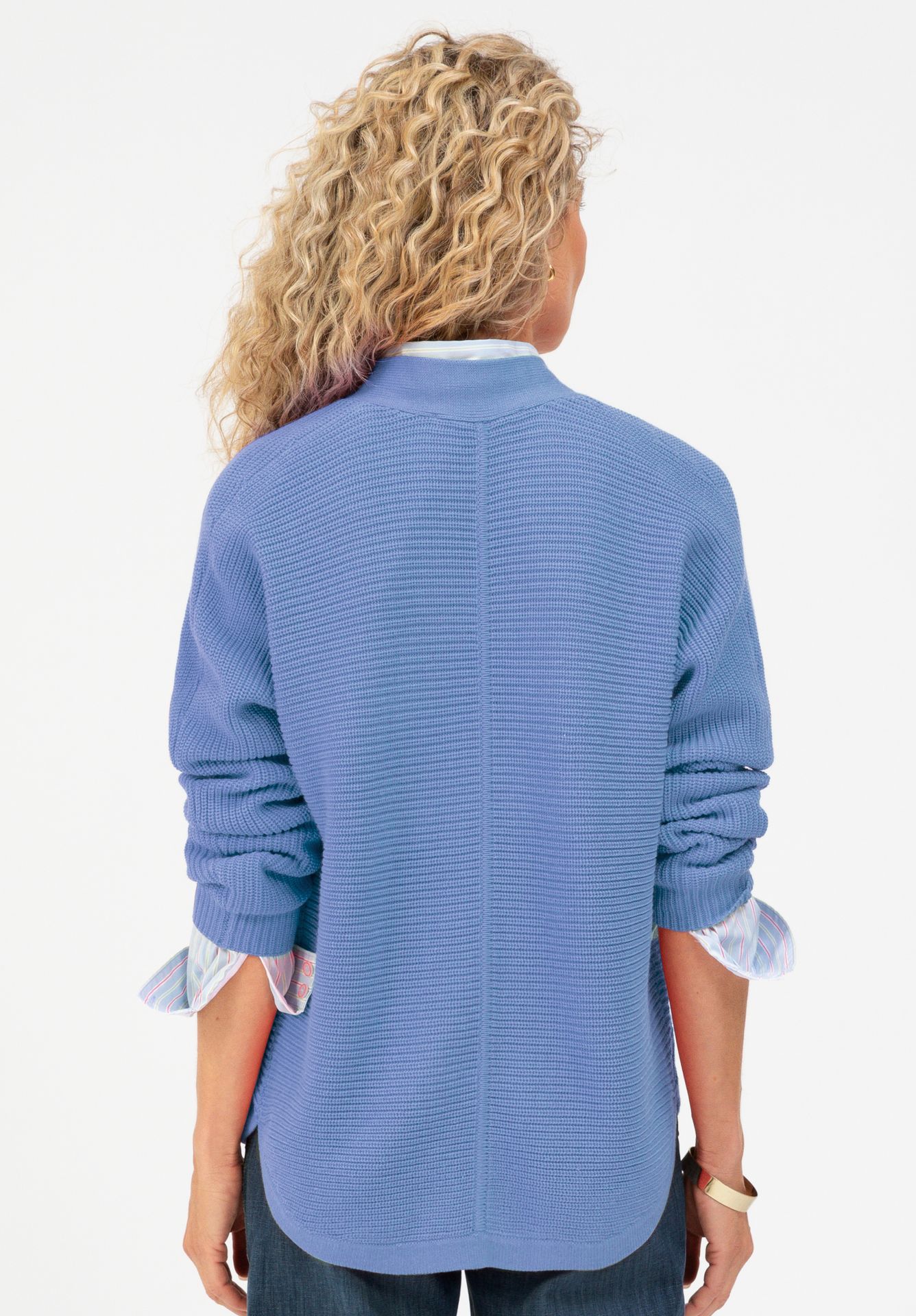 offene Strickjacke "OTIS" aus Baumwoll-Mix