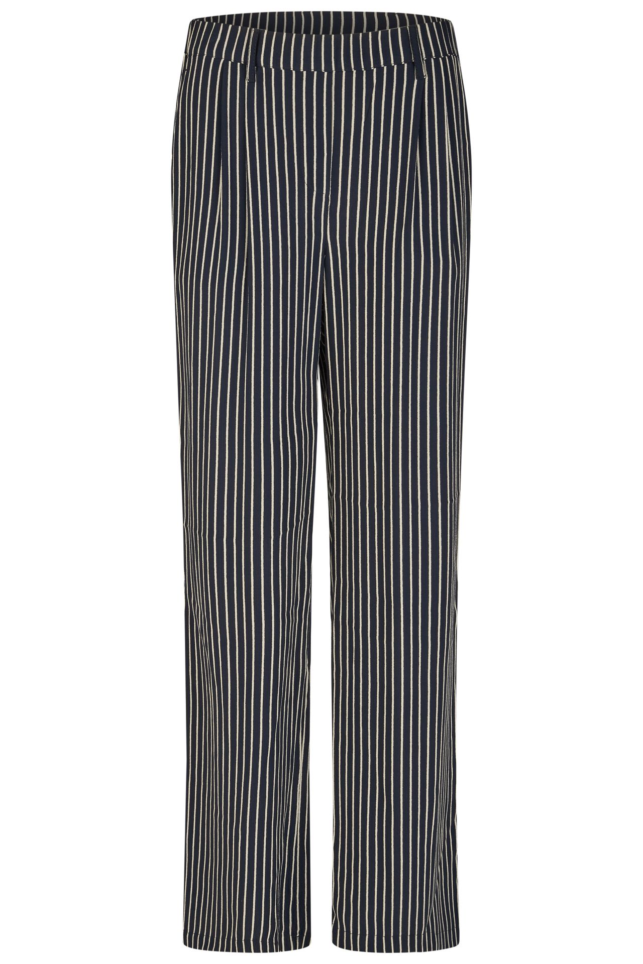 elegante Schlupf-Hose mit Nadelstreifen aus Viskose