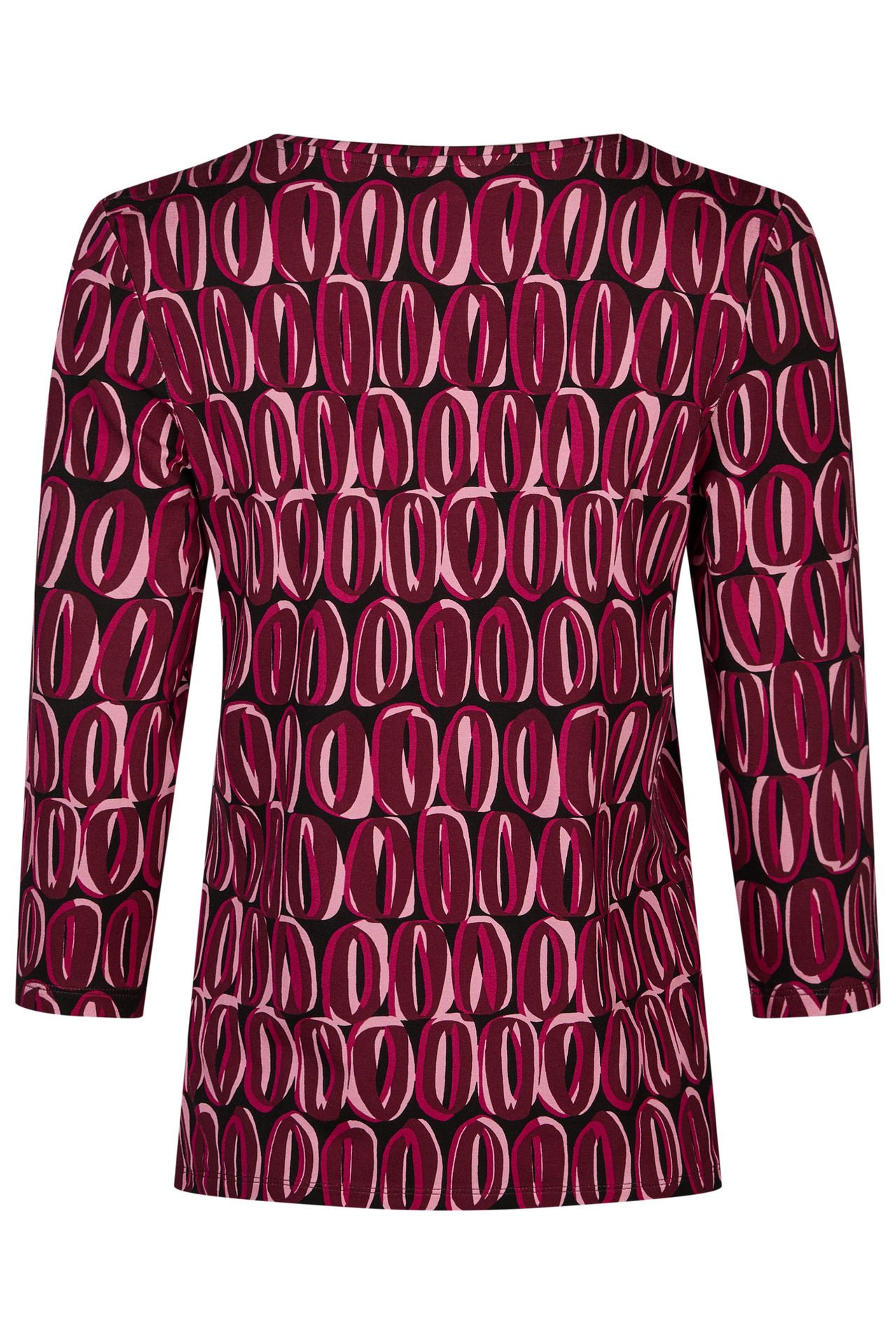 3/4 Arm-Shirt mit Allover-Druck aus Viskose-Jersey