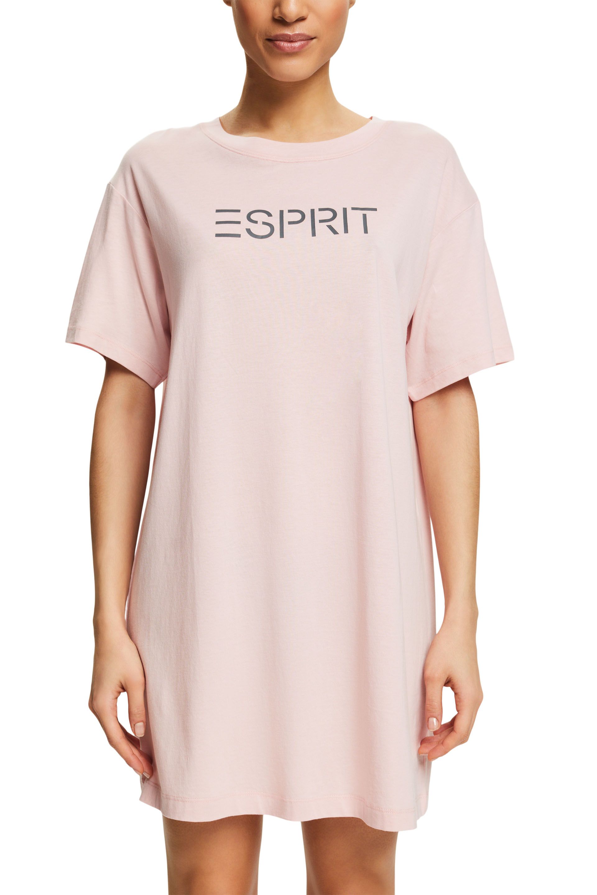 Sleepshirt aus Bio-Baumwoll-Modal-Jersey mit Logo-Print