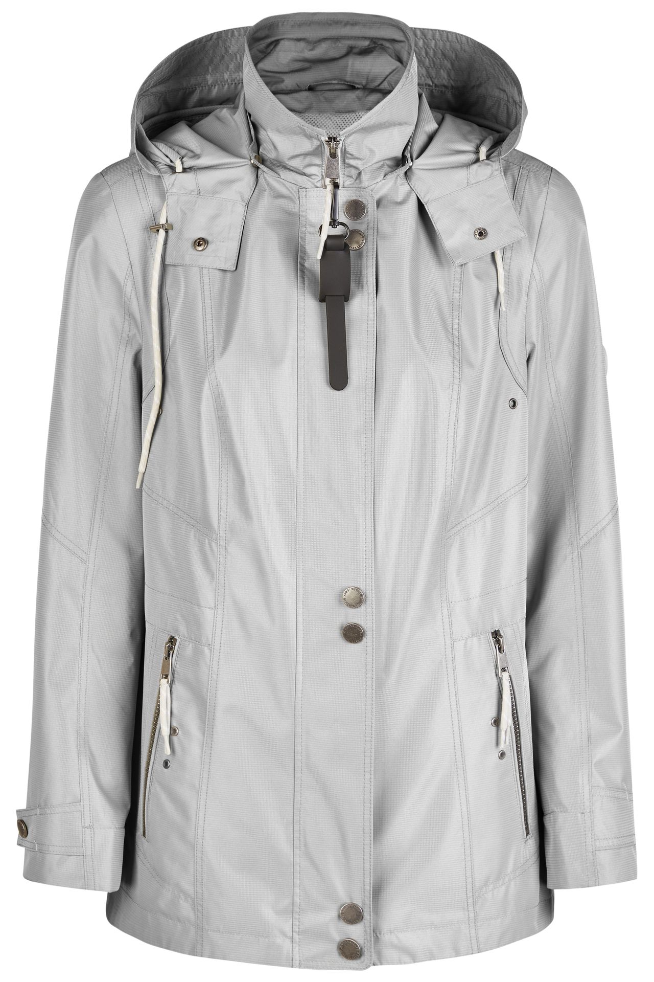 leicht gechinzte Funktionsjacke mit Kapuze
