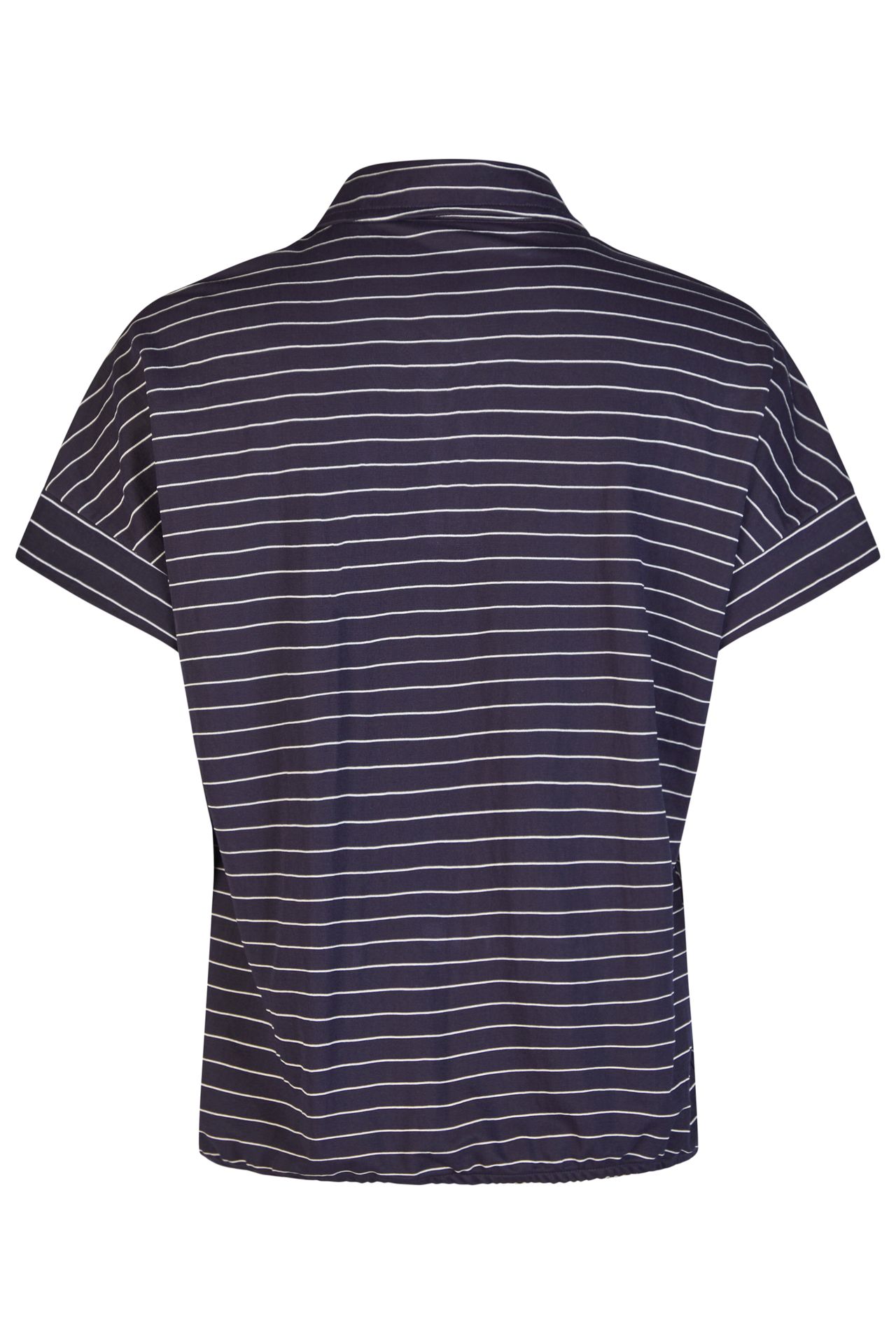 Polo-Shirt mit diagonalem Streifenmuster aus Viskose-Mix