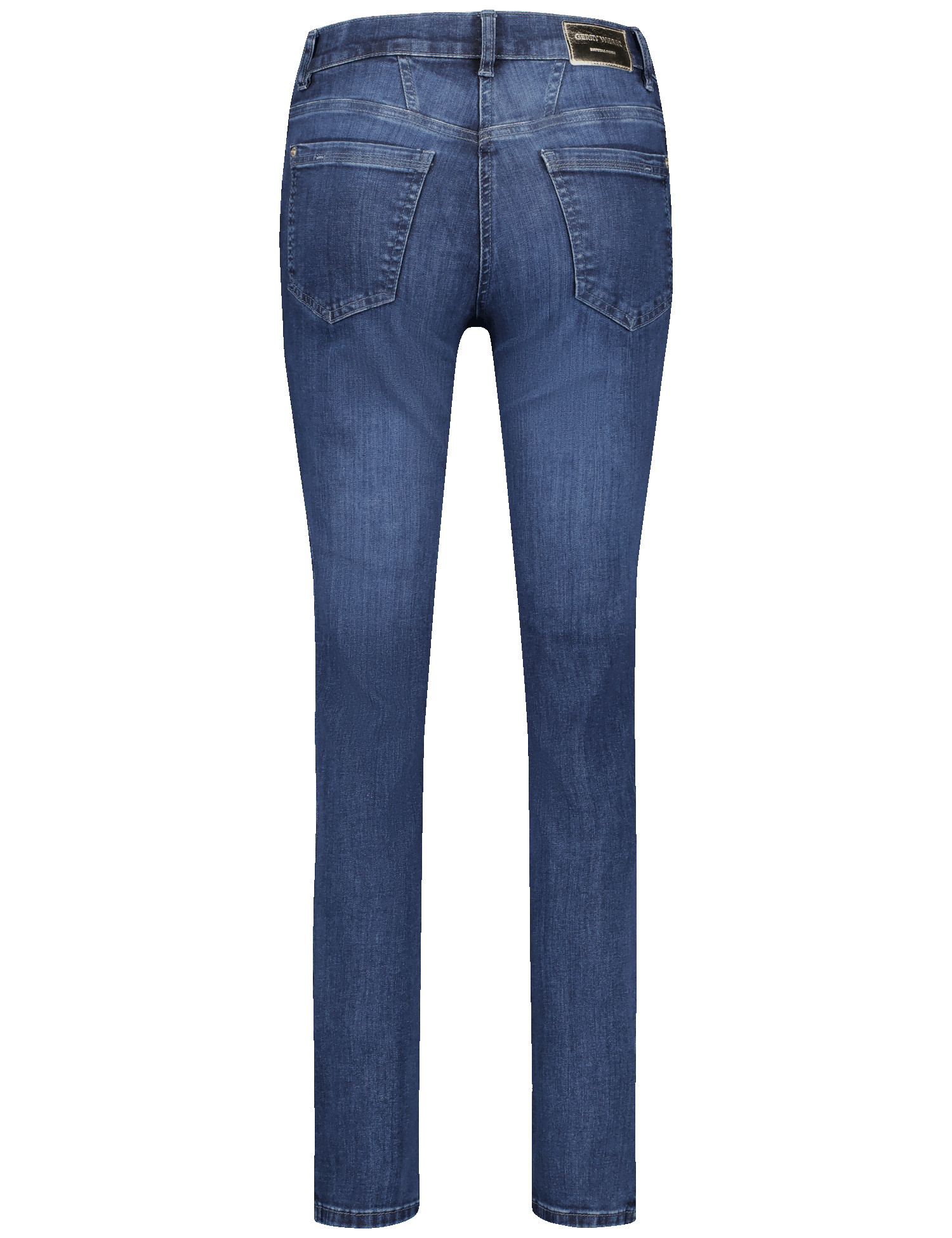 Damen-Jeans im Skinny-Look in blue used Denim aus Baumwoll-Elasthan