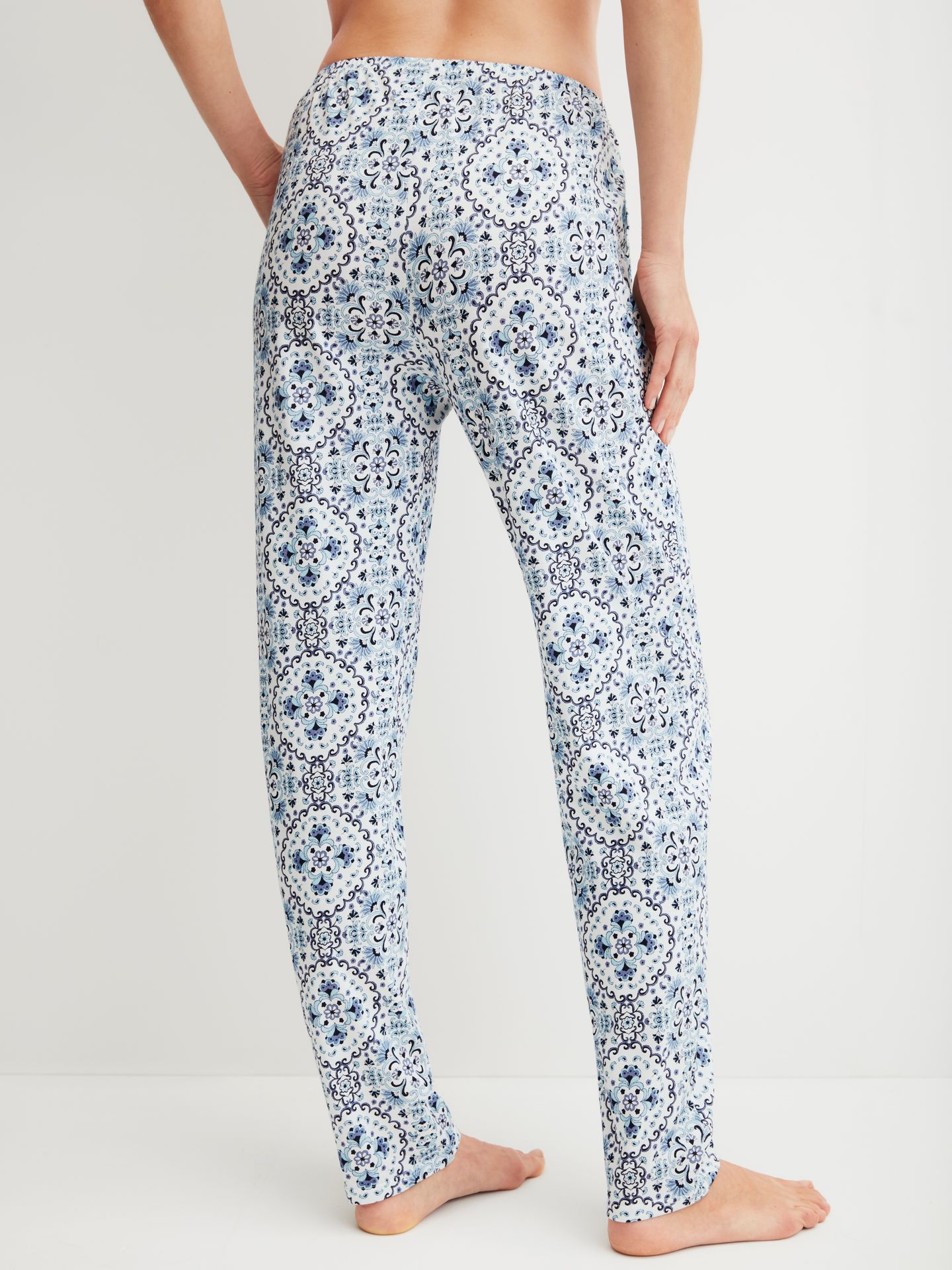 Damen Sleepwear-Pants mit Allover-Print aus Single-Baumwoll-Jersey