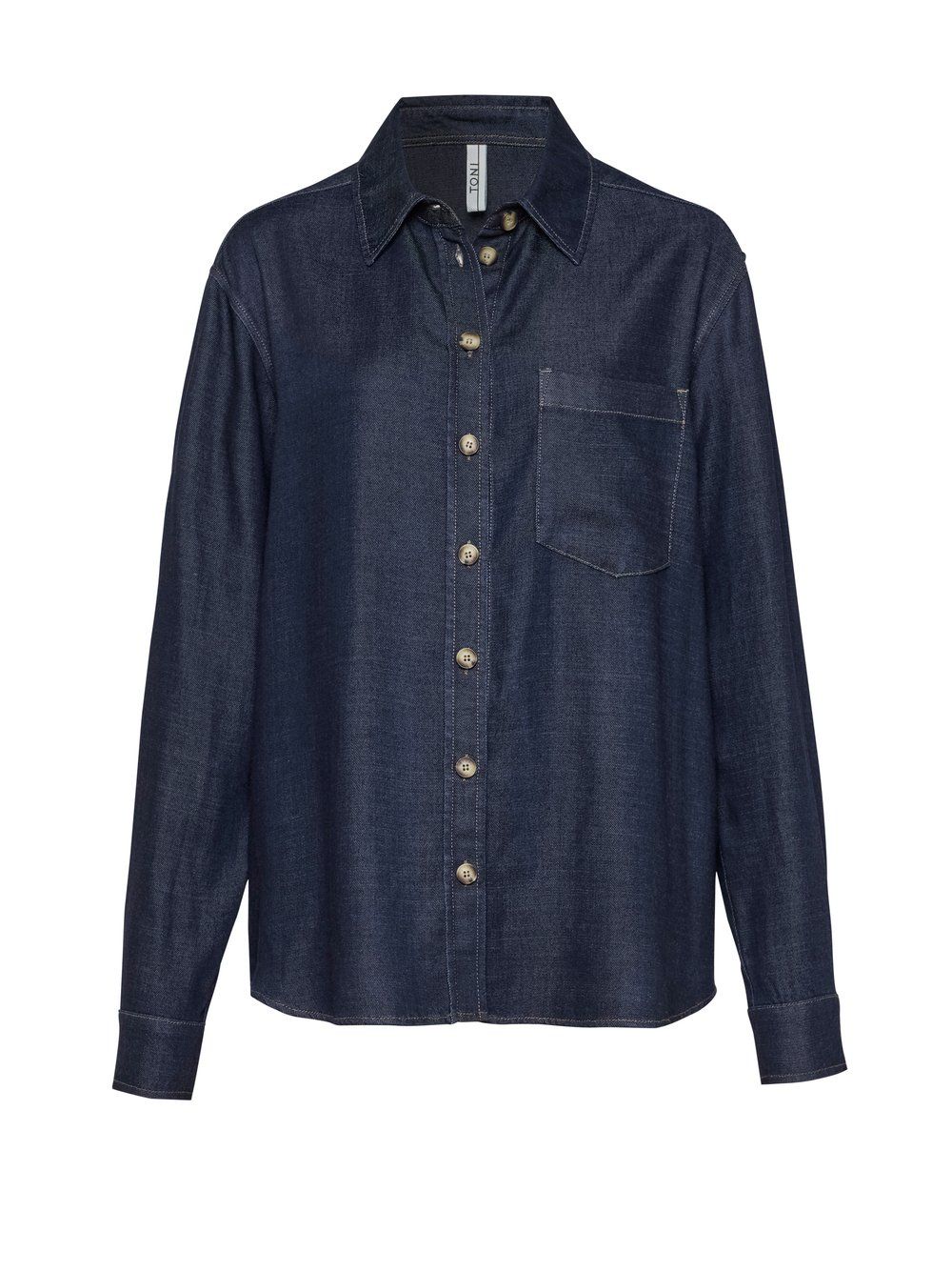 Damenbluse "Clyde LA" in Jeansoptik aus Viskose