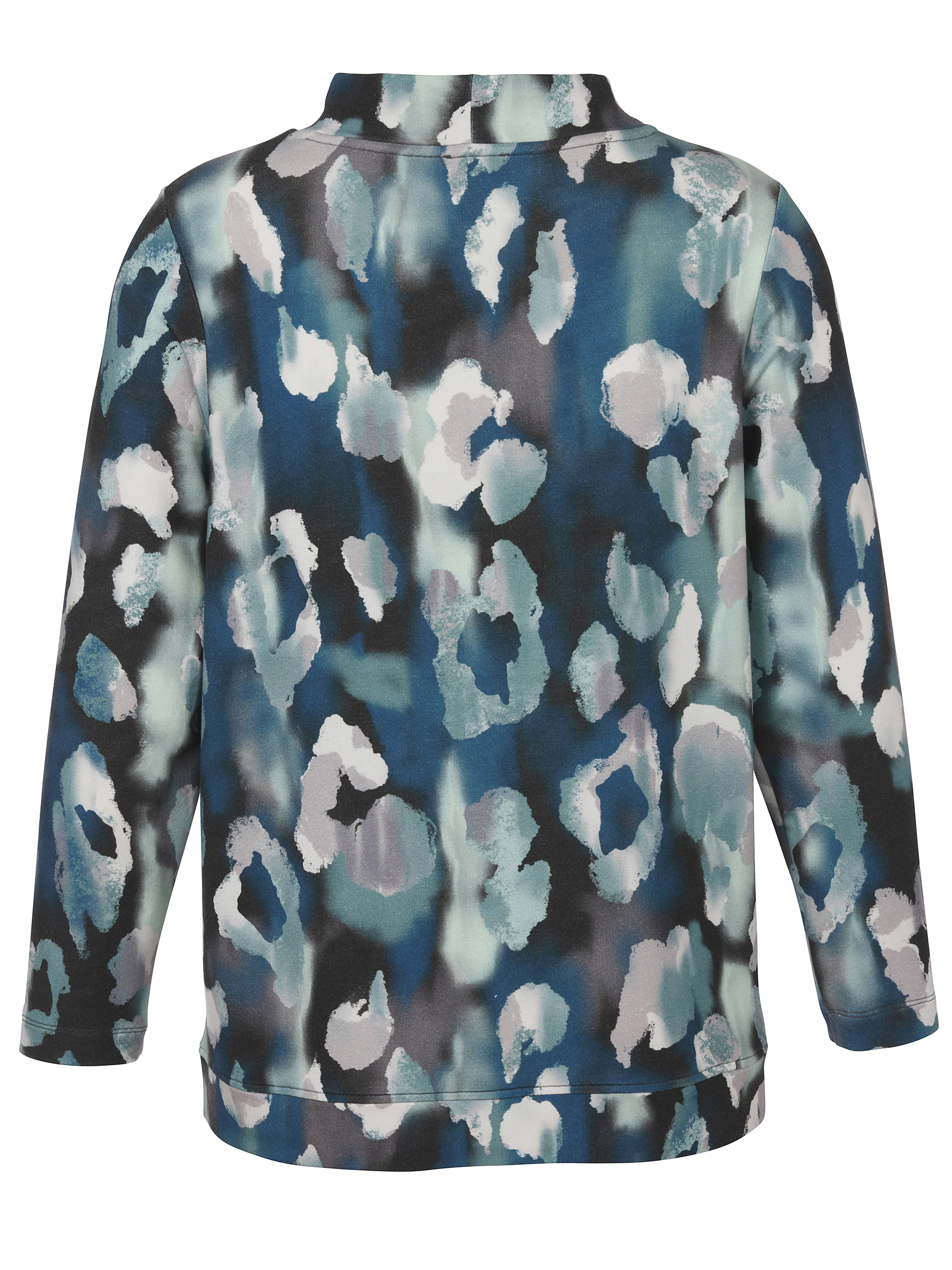 gemustertes Sweatshirt mit seitl. RV