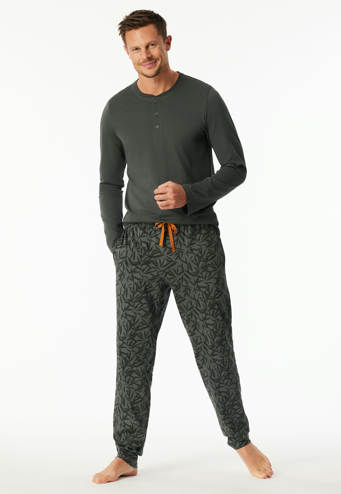 gestreifte Nightwear-Hose lang