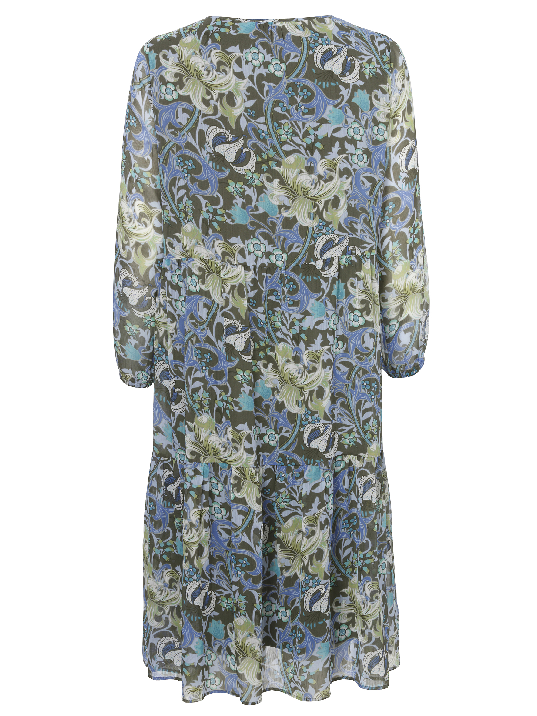 Kaskaden-Kleid mit  floralem Print