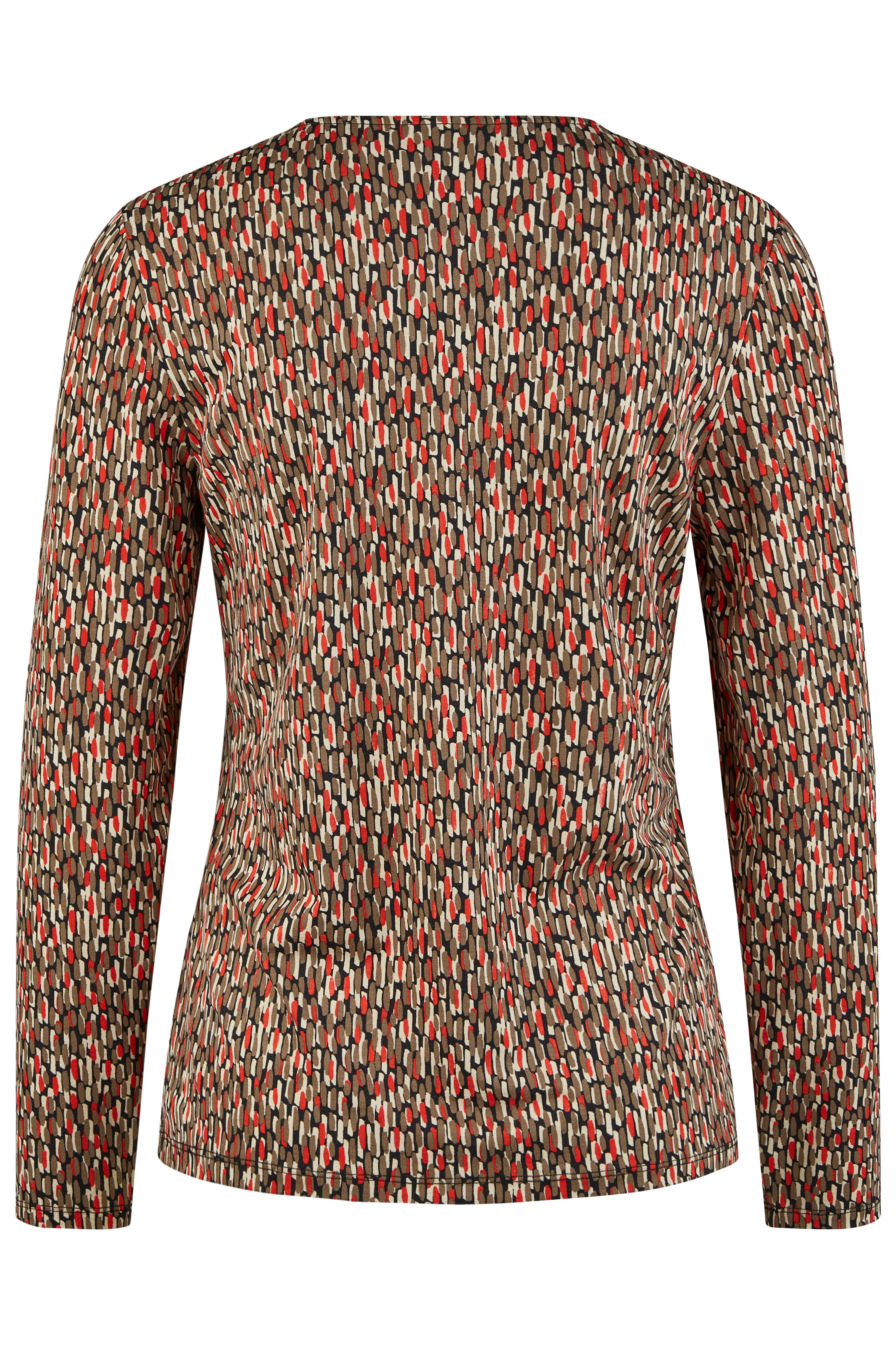 Langarm-Shirt mit Allover-Minimal-Print aus elastischer Viskose