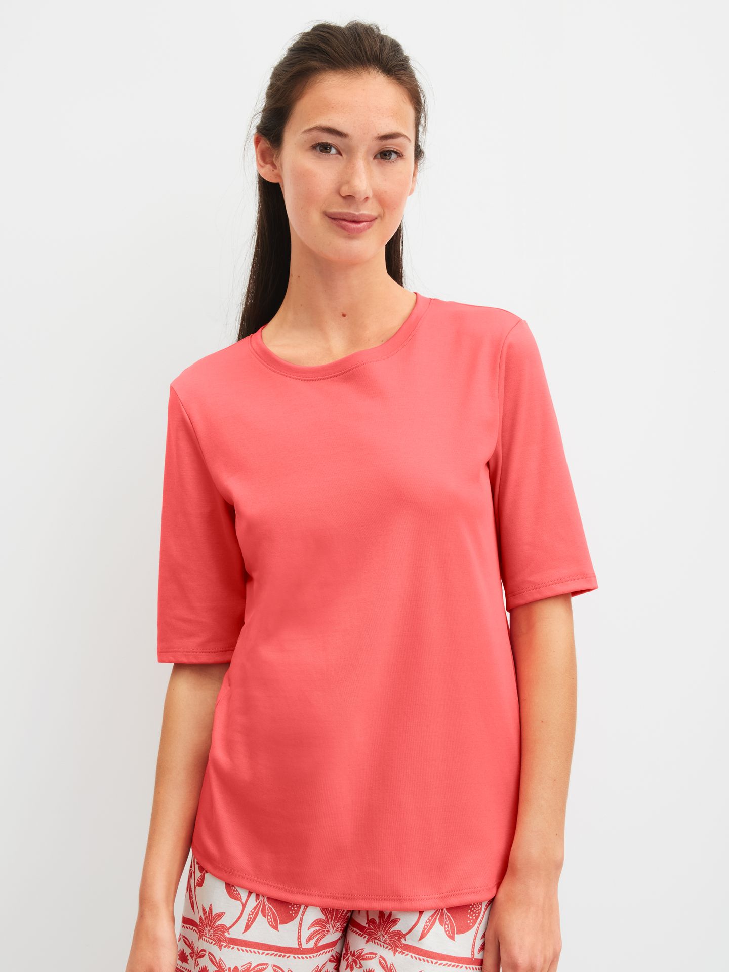 uni Damen-Night-T-Shirt aus reinem Baumwoll-Jersey