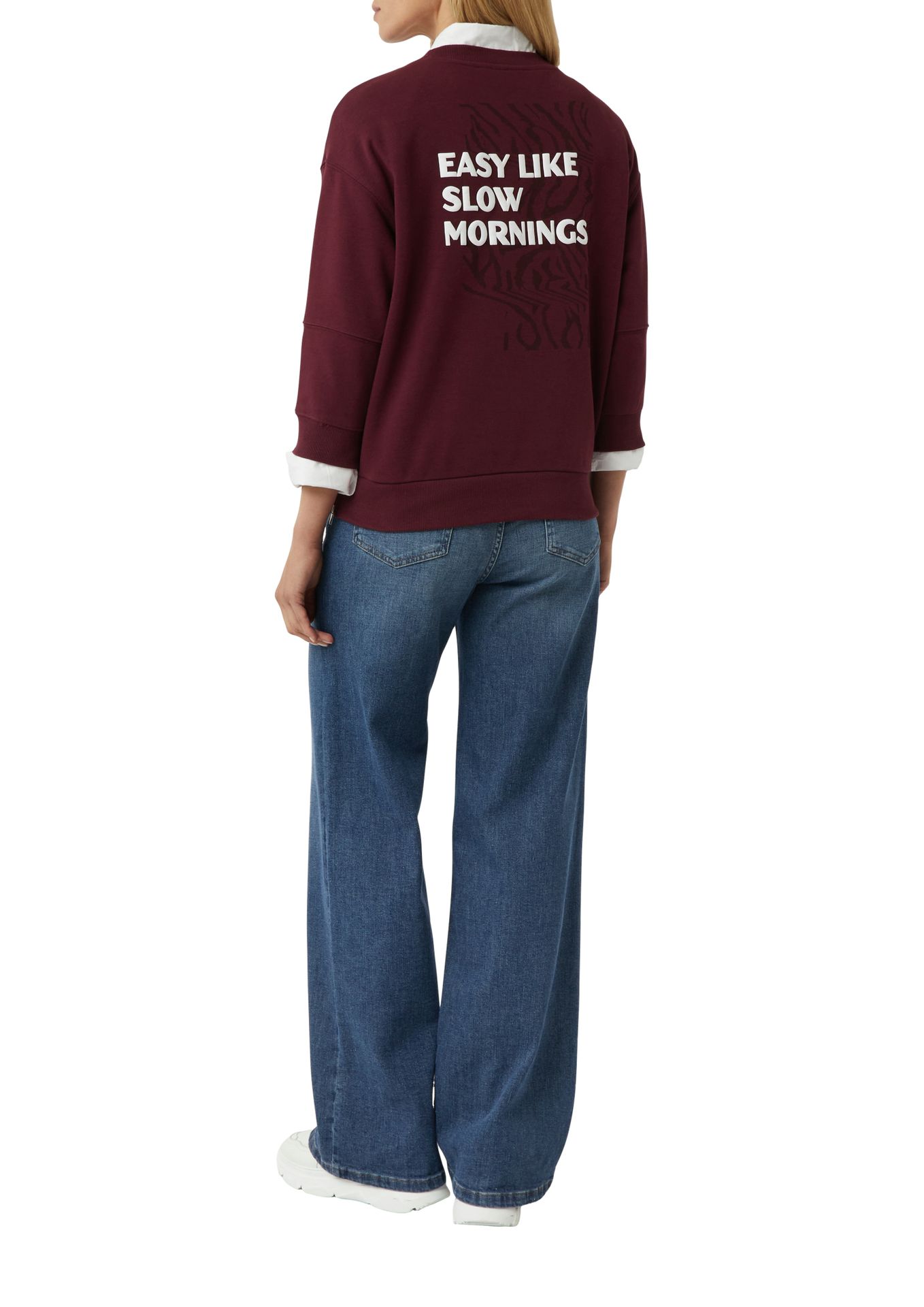 sportliches 3/4 Arm-Sweatshirt mit College-Print