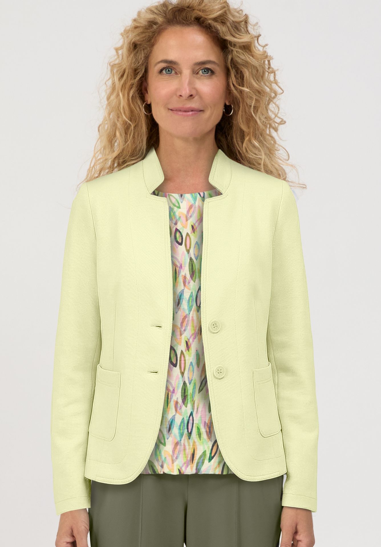ungefütterte Blazerjacke "JOLIEN" aus sommerlichem Baumwoll-Jersey