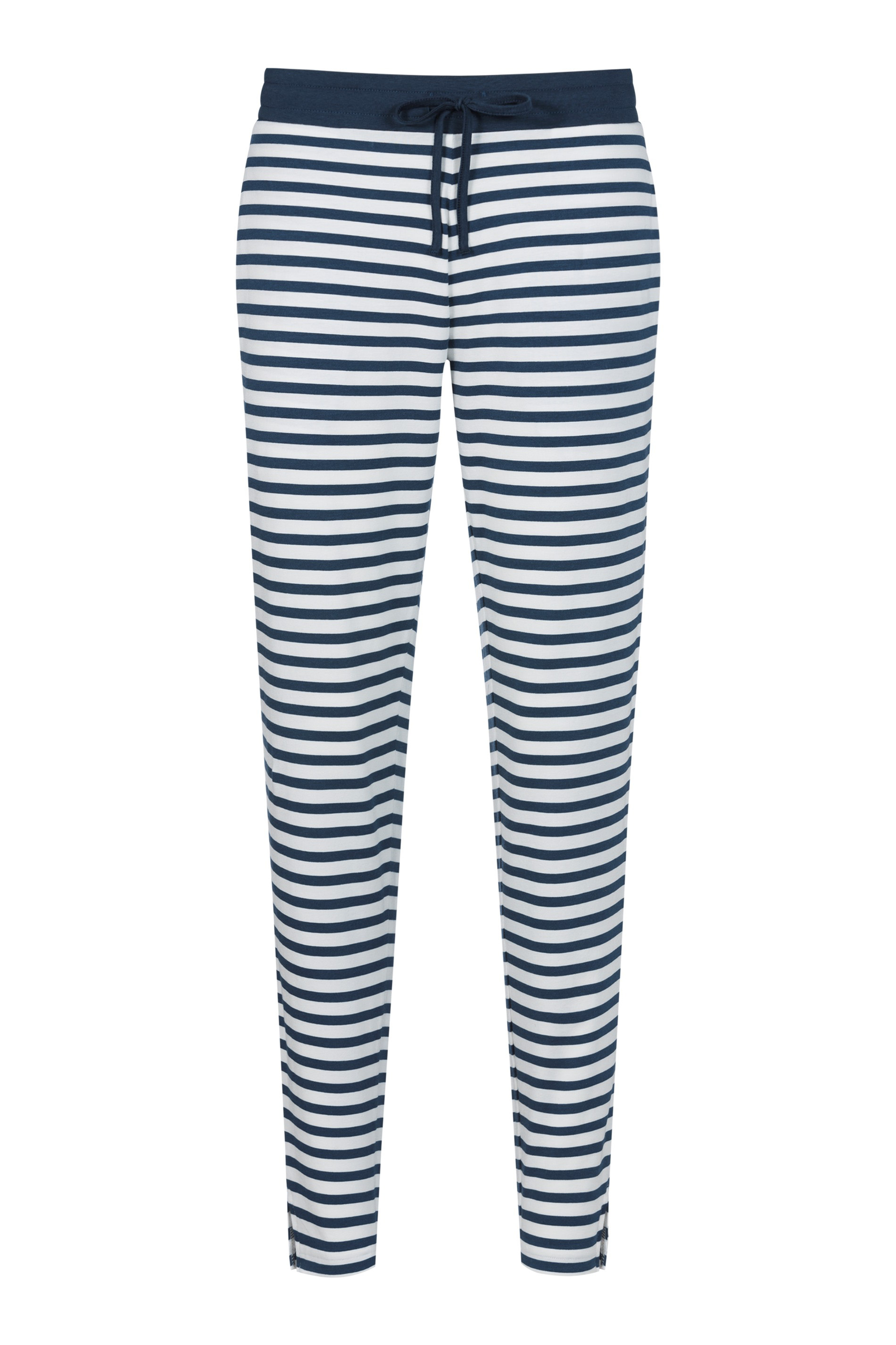 geringelte Damen Sleepwear-Hose aus Baumwoll-Jersey mit Taschen