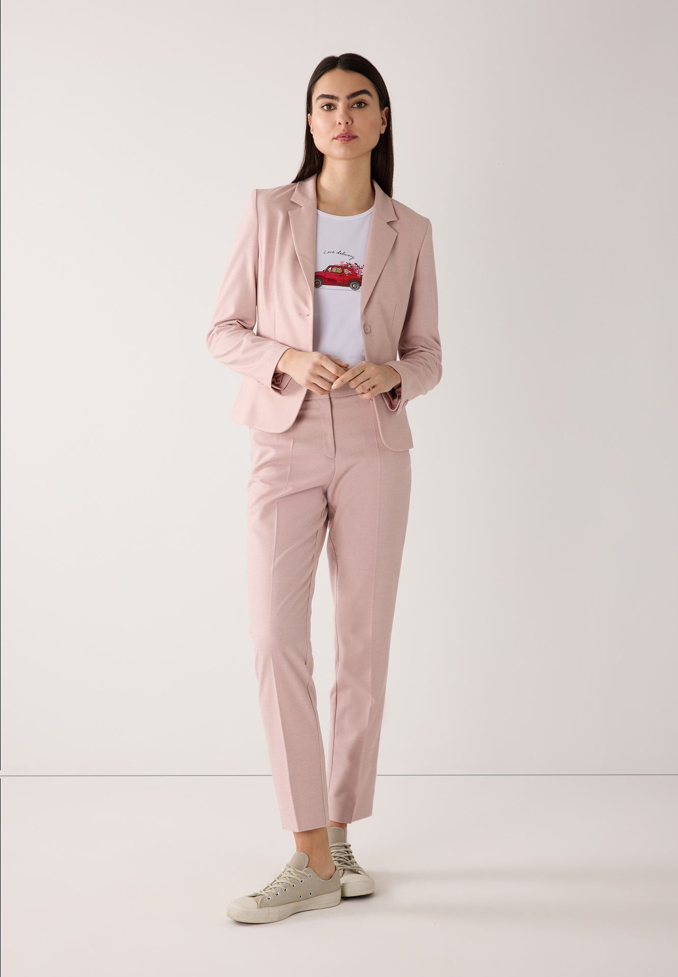 strukturierte Anzughose "HEDY" mit Viskose-Anteil