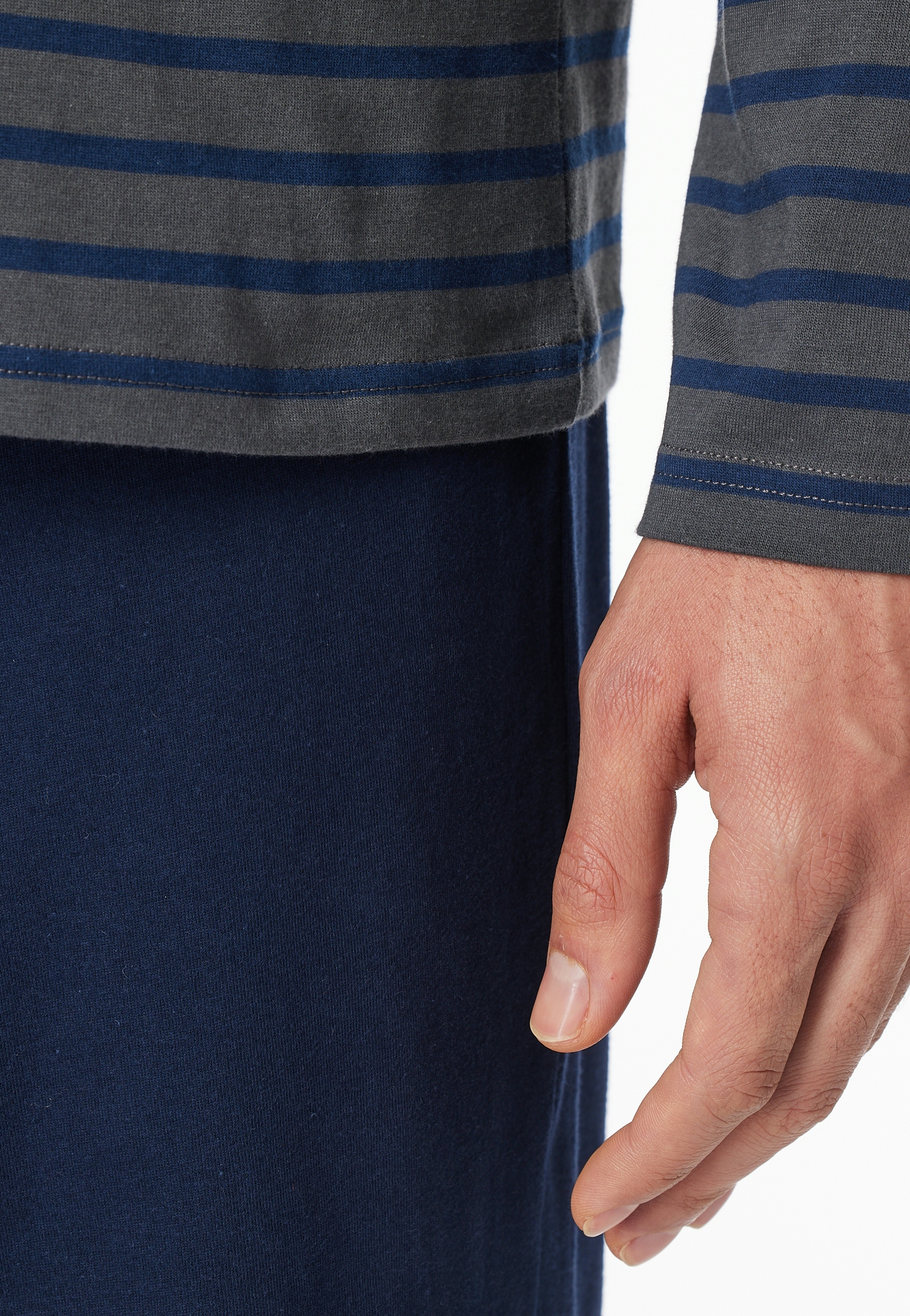langer Herren-Schlafanzug aus Single-Jersey