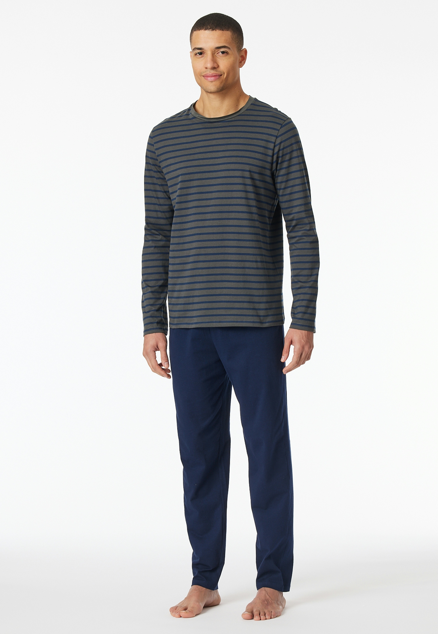 langer Herren-Schlafanzug aus Single-Jersey