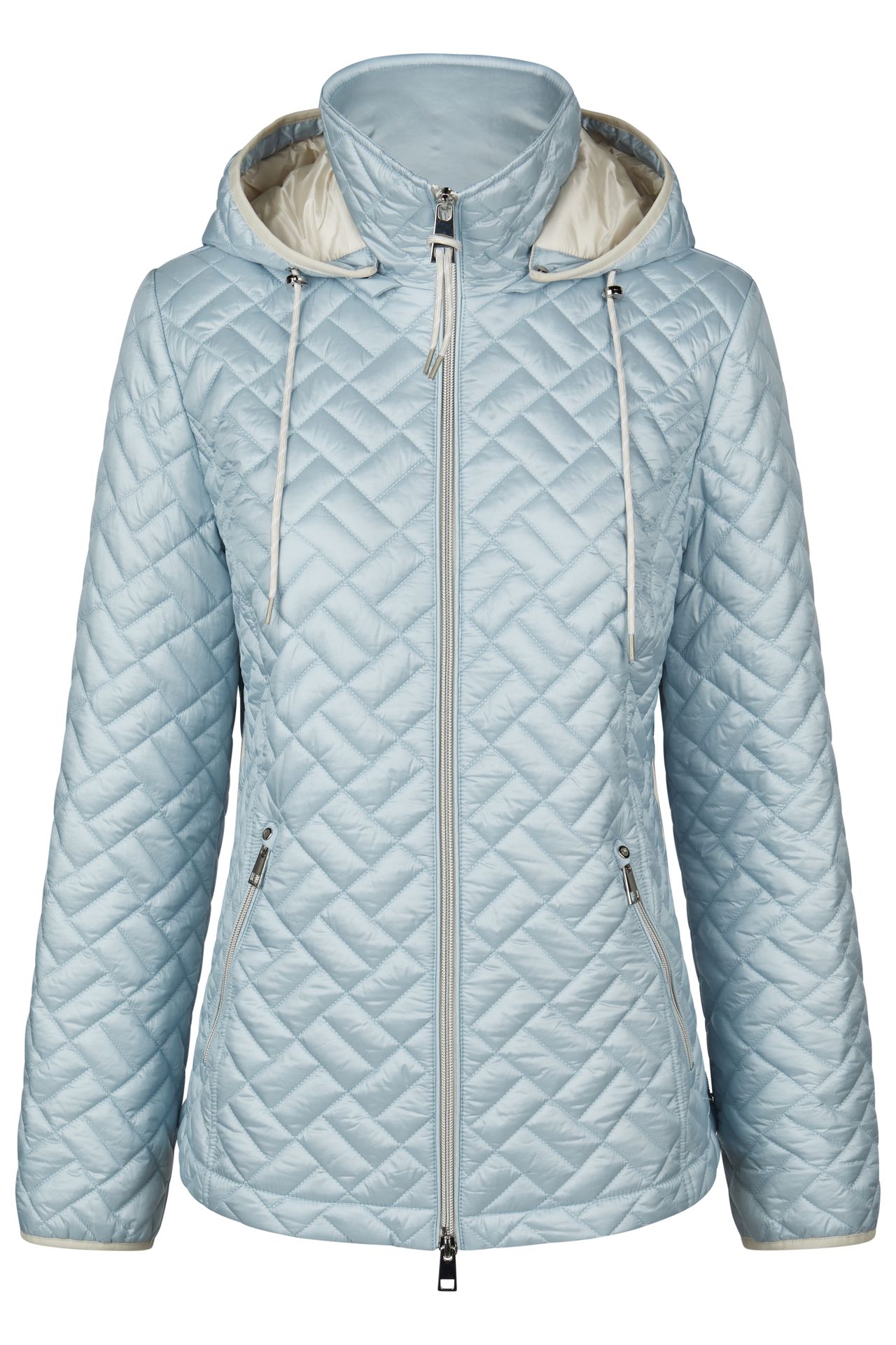 Sandwich-Steppjacke mit Kapuze