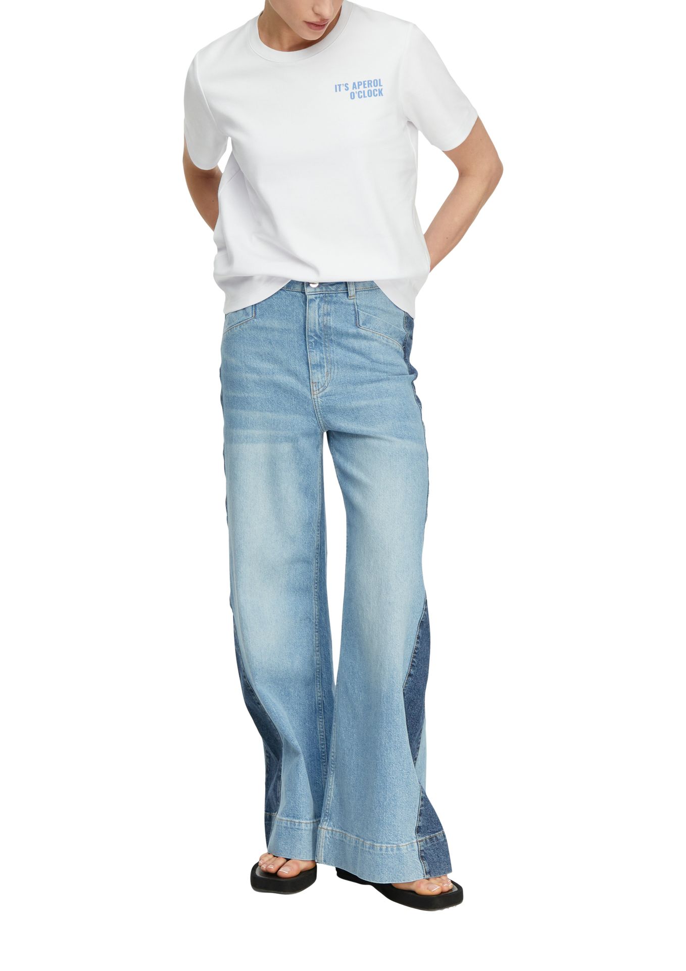 lässiges Oversize-T-Shirt mit Rücken-Print aus Baumwoll-Jersey