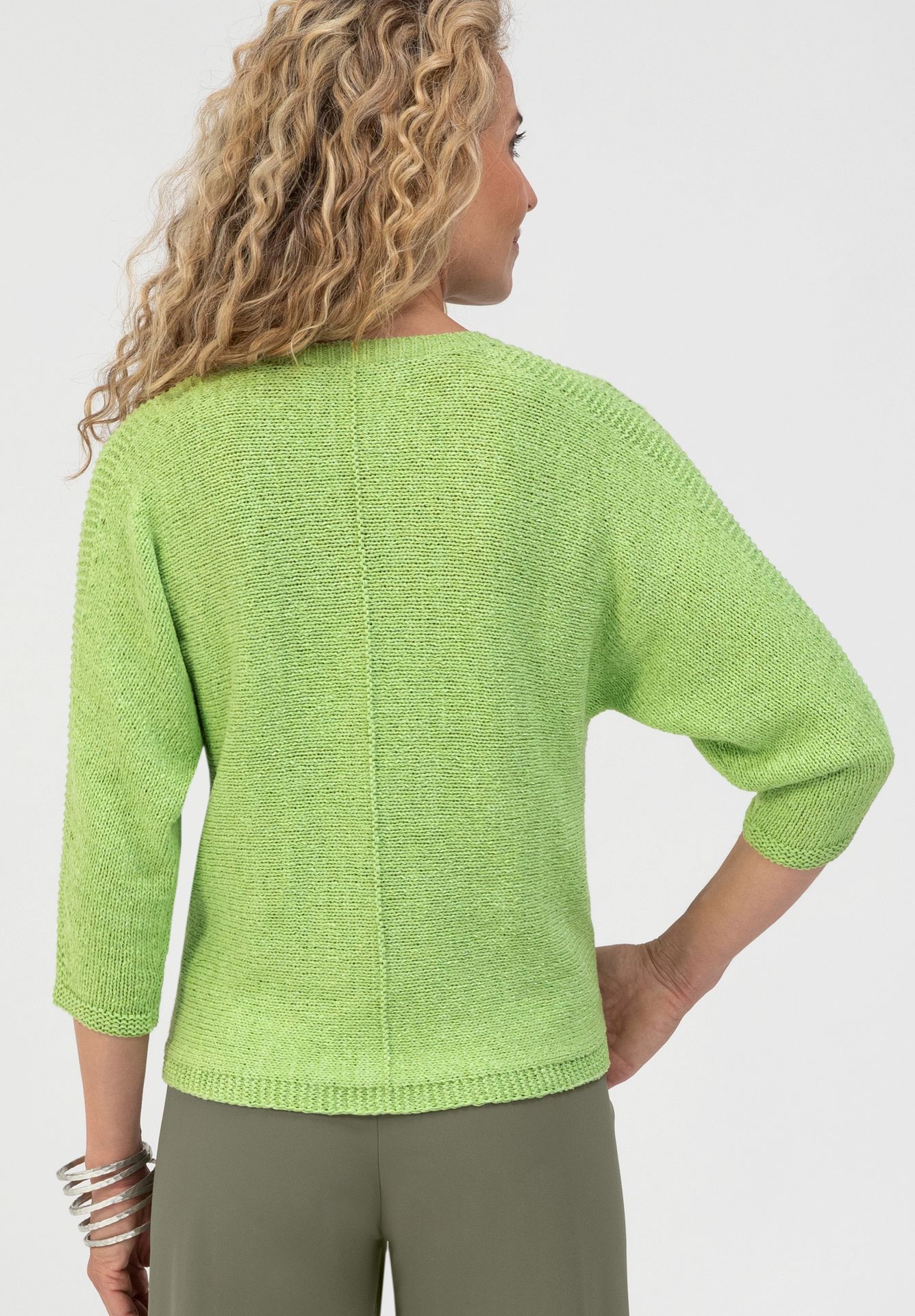 sommerlicher Strickpullover "OLINDE" aus Bändchengarn im Baumwoll-Mix