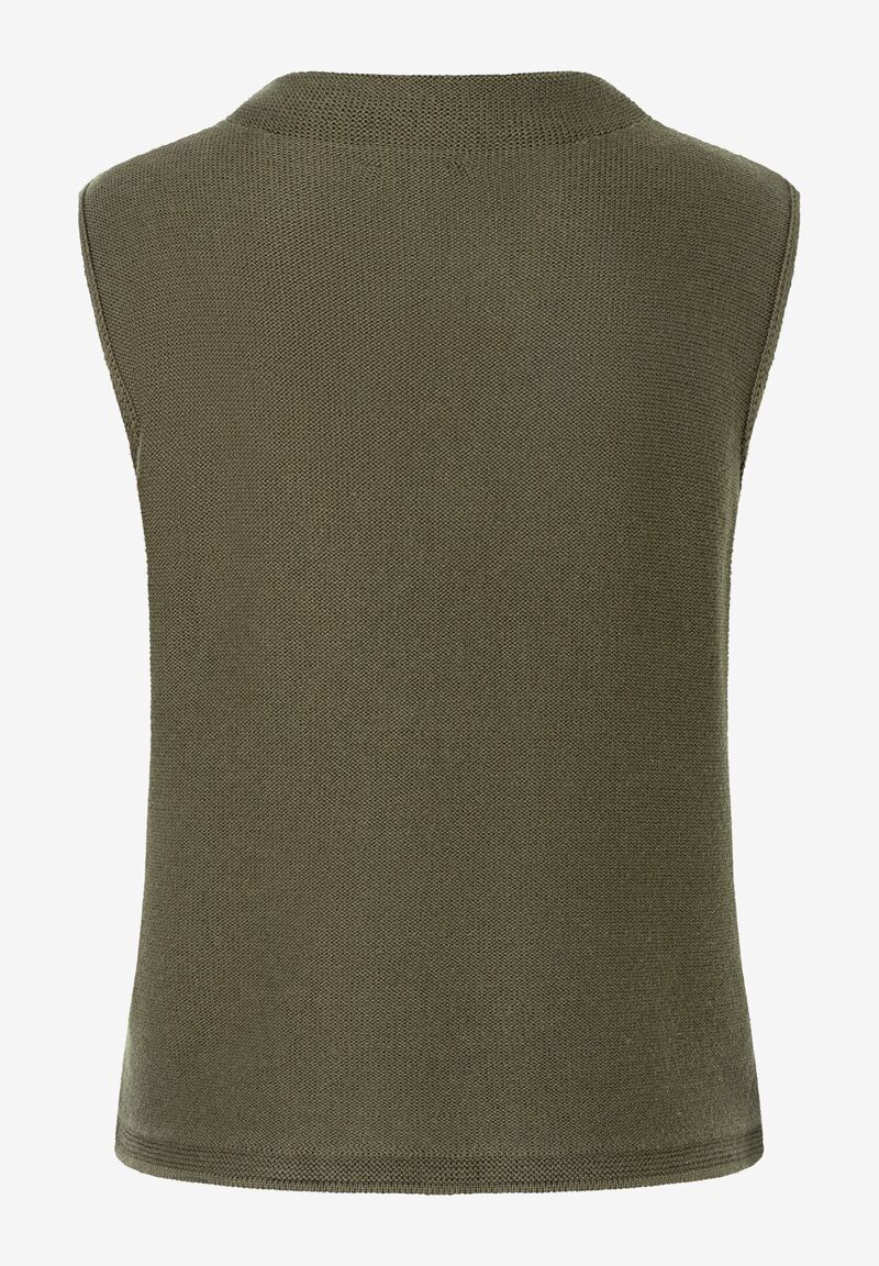 Strick-Pullunder aus Baumwoll-Mix im Linksgestrick